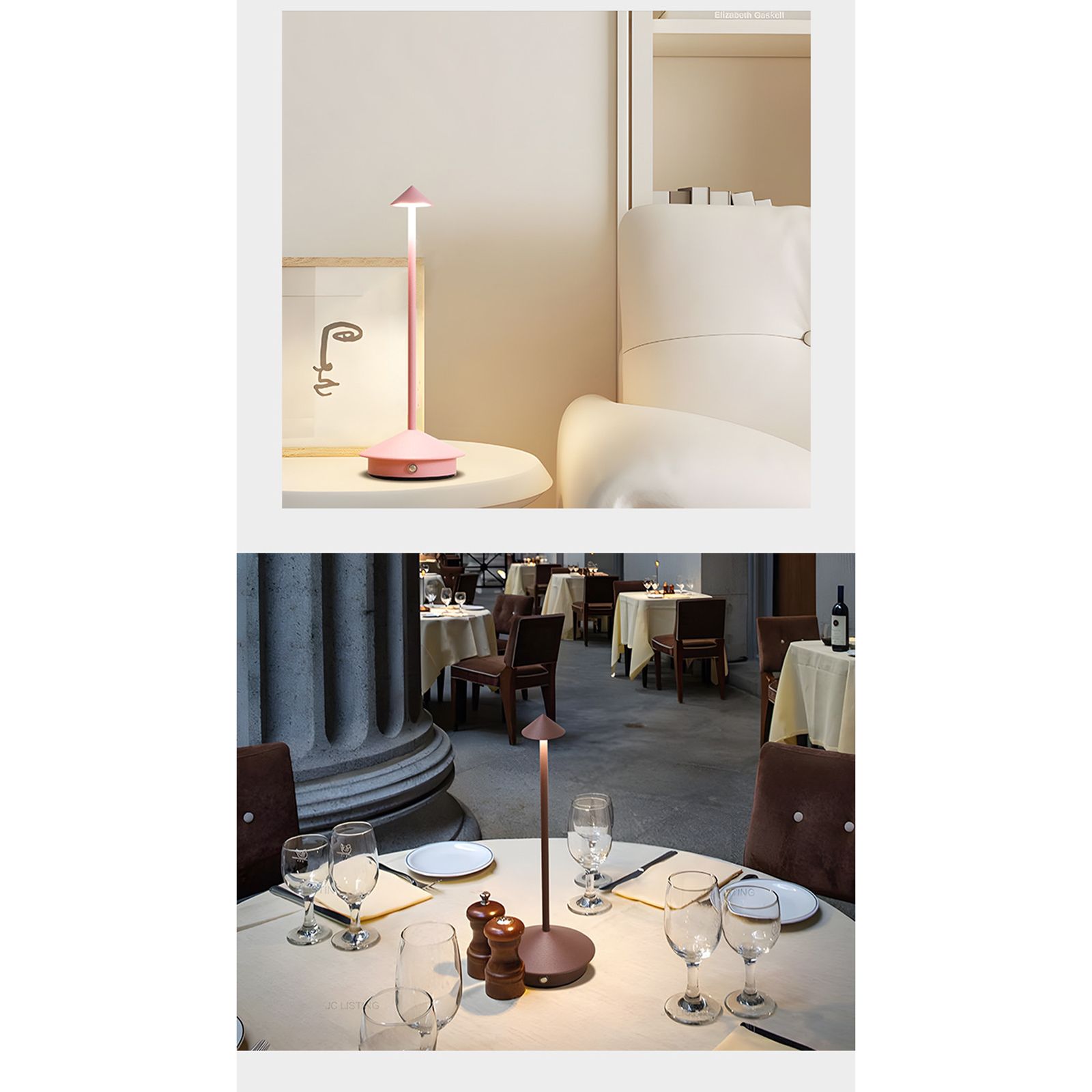 LED Mushroom Night Light Restaurant Table Lamp Bedside Ambient Light Touch view 10