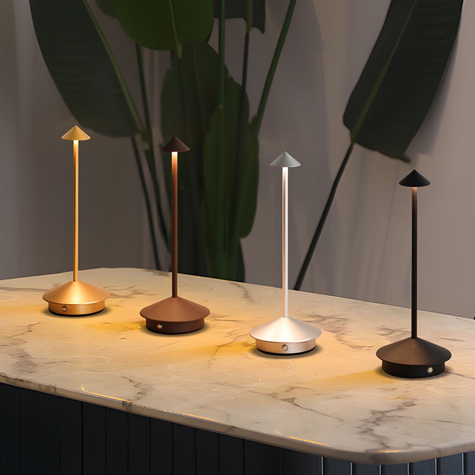 LED Mushroom Night Light Restaurant Table Lamp Bedside Ambient Light Touch view 12
