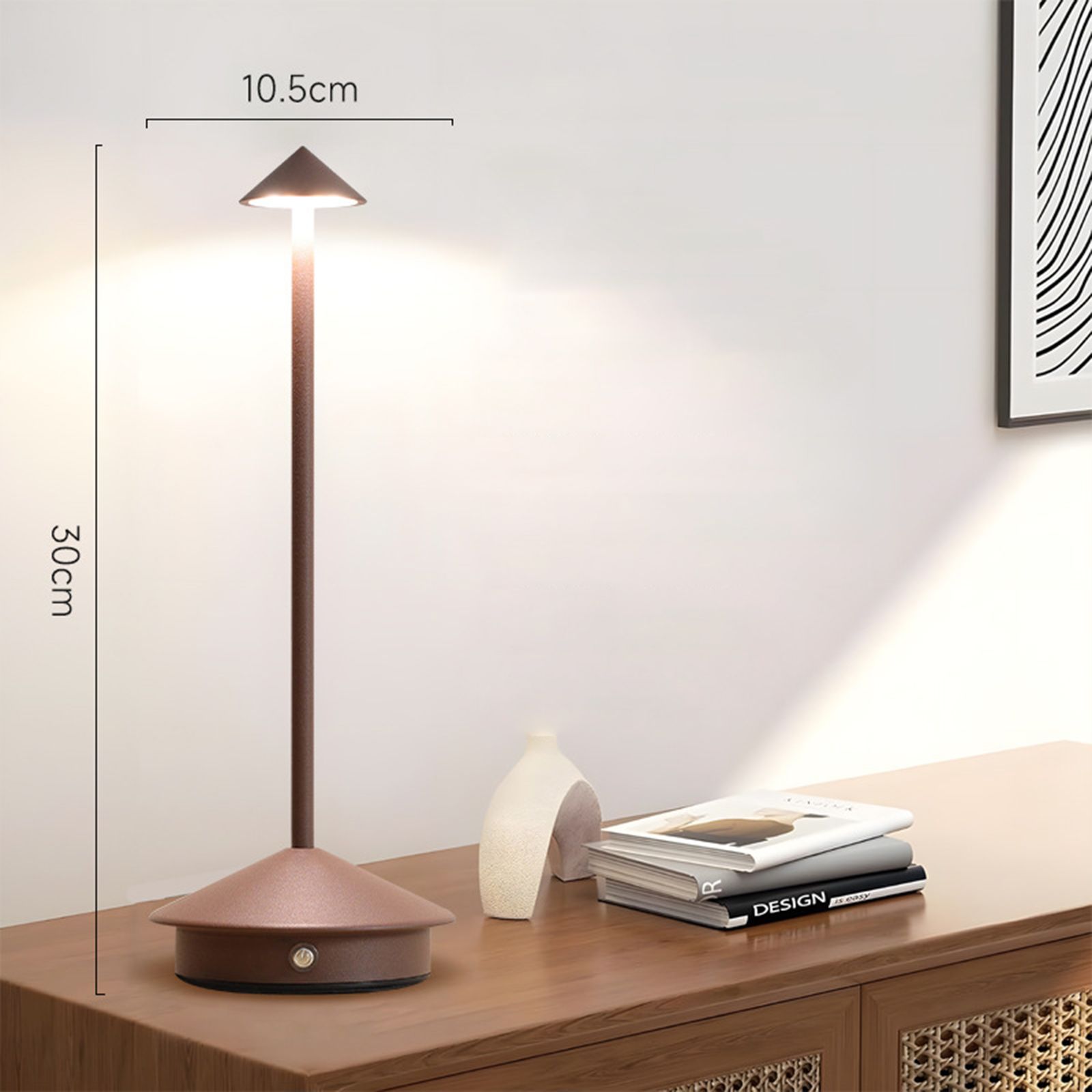 LED Mushroom Night Light Restaurant Table Lamp Bedside Ambient Light Touch view 3