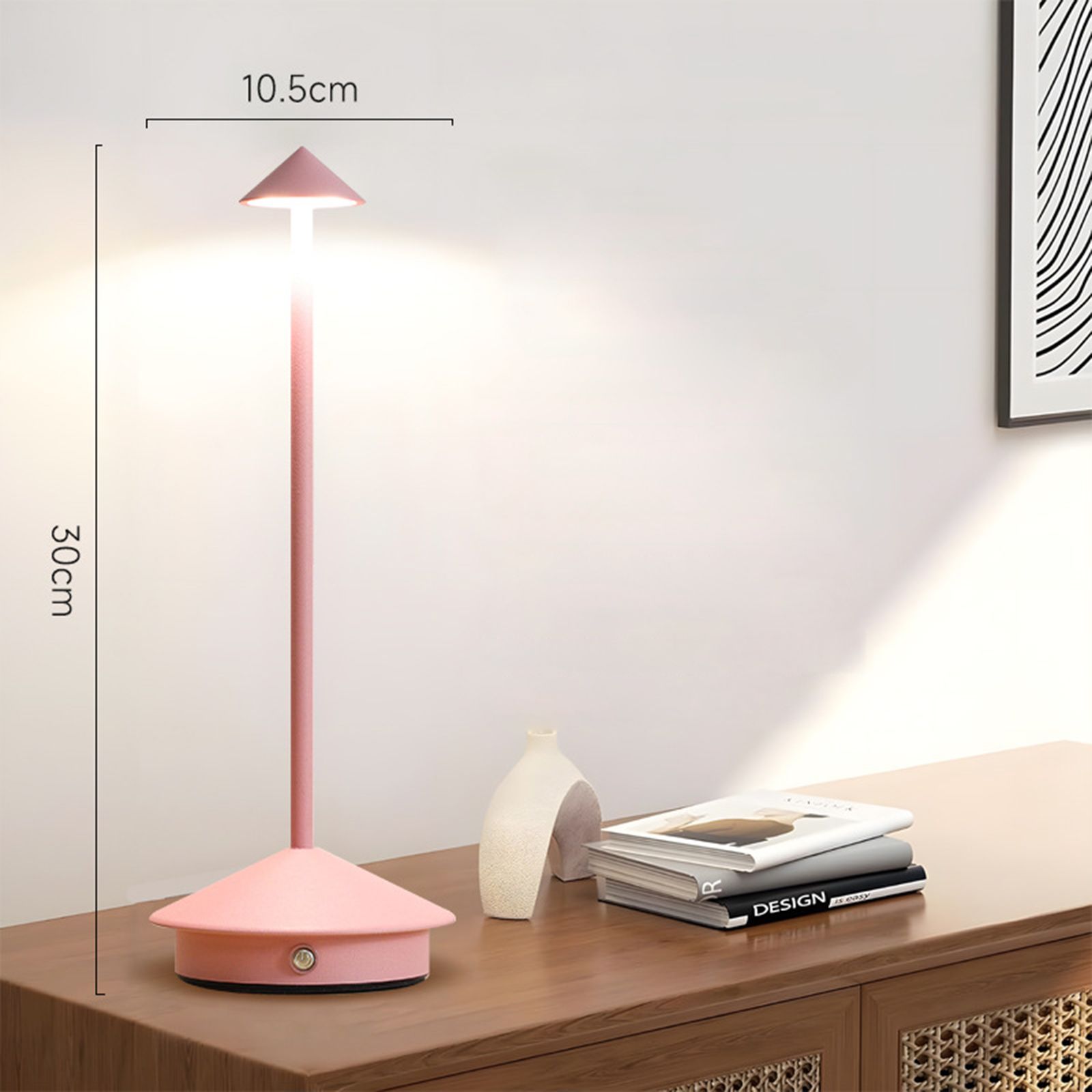 LED Mushroom Night Light Restaurant Table Lamp Bedside Ambient Light Touch view 3