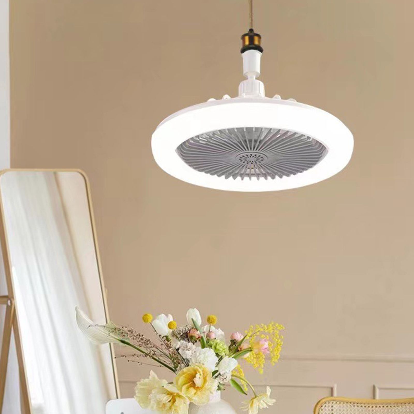 Fan Lamp Dining Room Living Room Bedroom Mute Ceiling Model Ceiling Fan Light view 7
