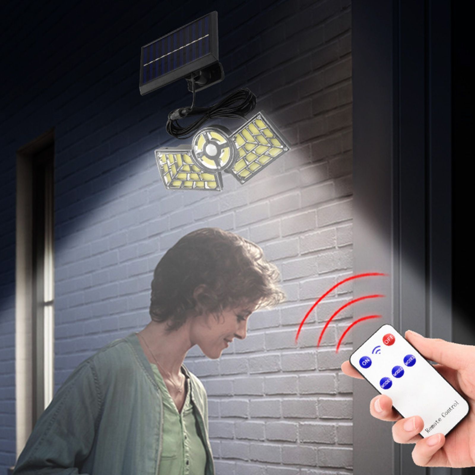 Solar Split Wall Light Outdoor Body Sensor Light Home Garden Light Garage view 6
