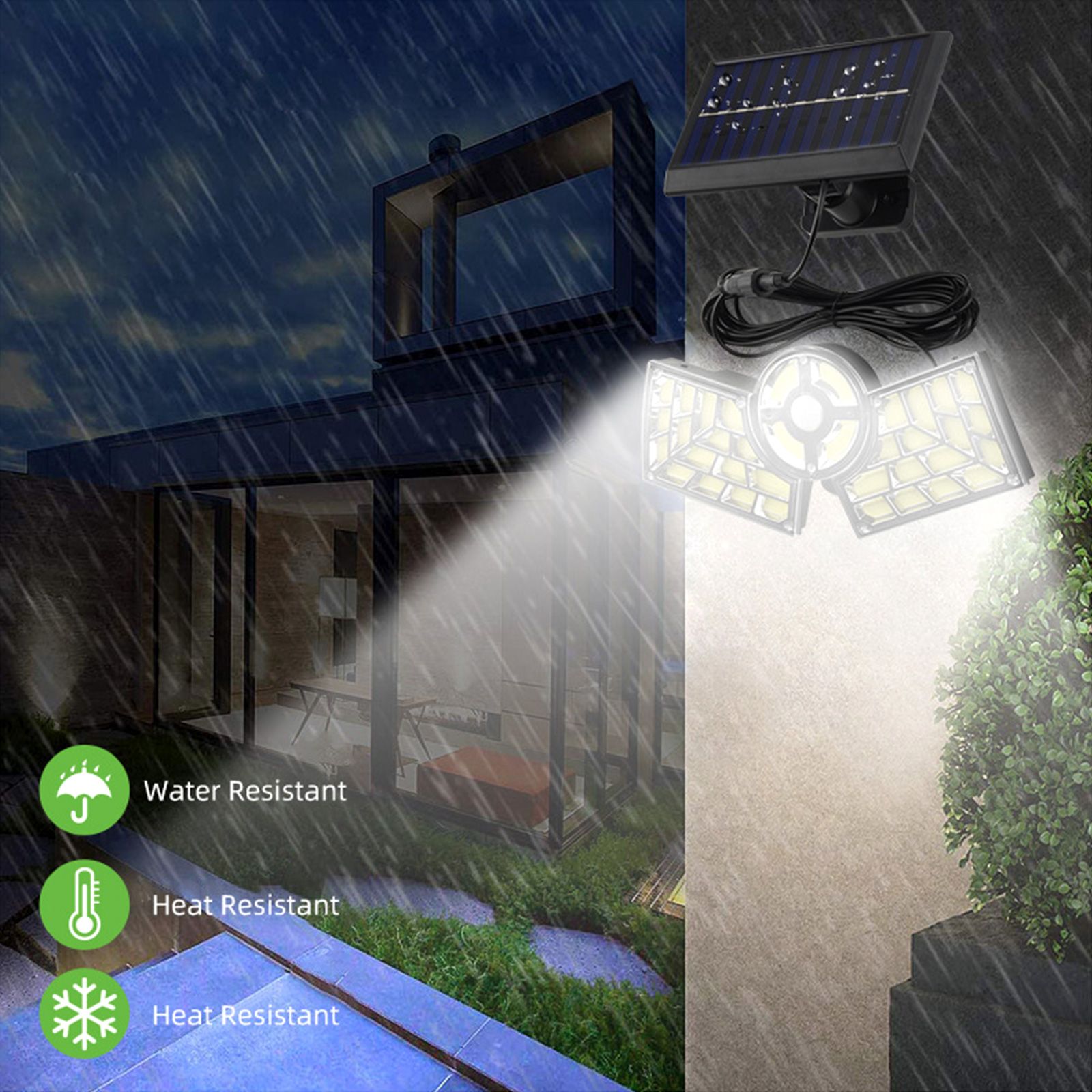 Solar Split Wall Light Outdoor Body Sensor Light Home Garden Light Garage view 7