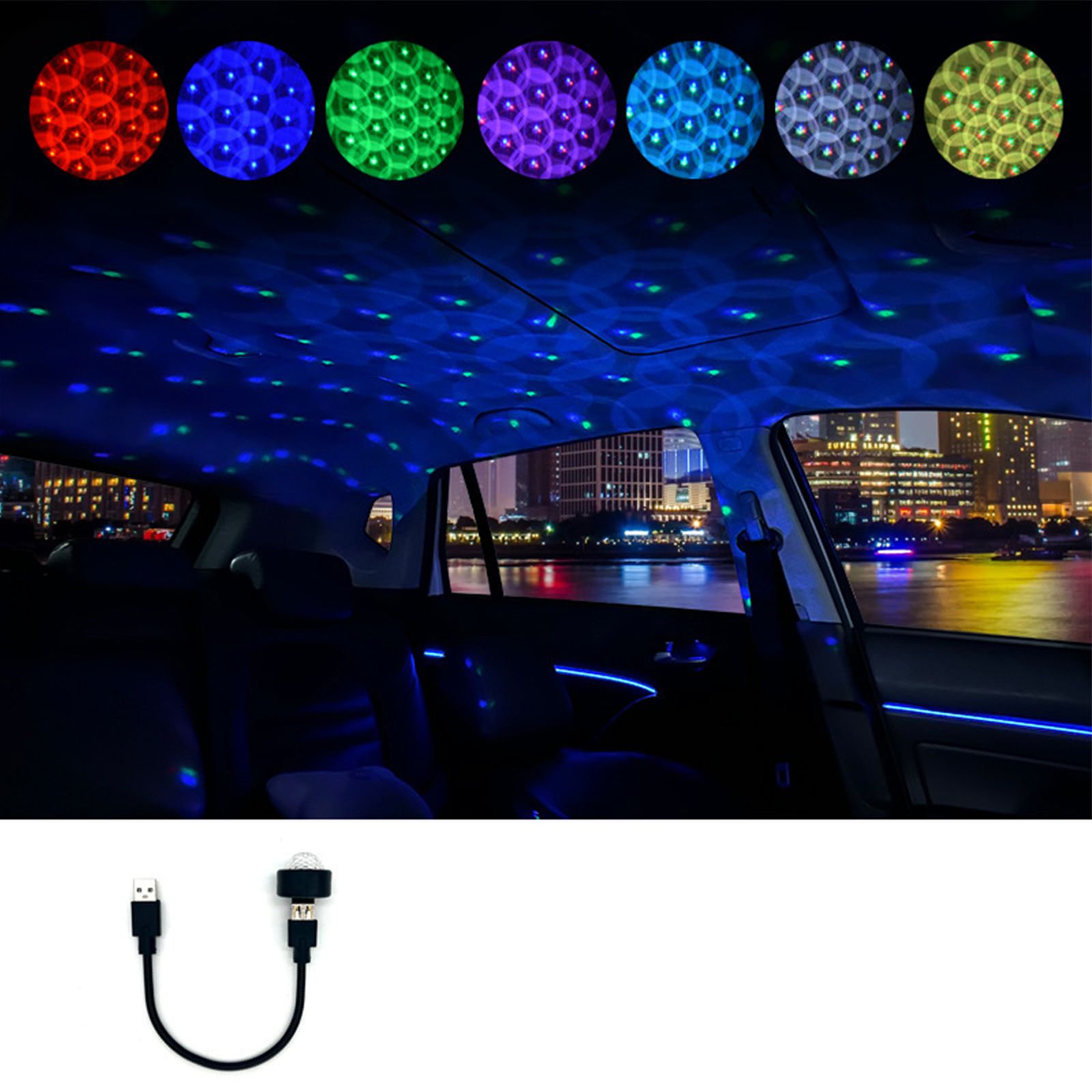 Car Magic Ball Starrying Light KTV Ambient Light Indoor Home DJ Projection view 7