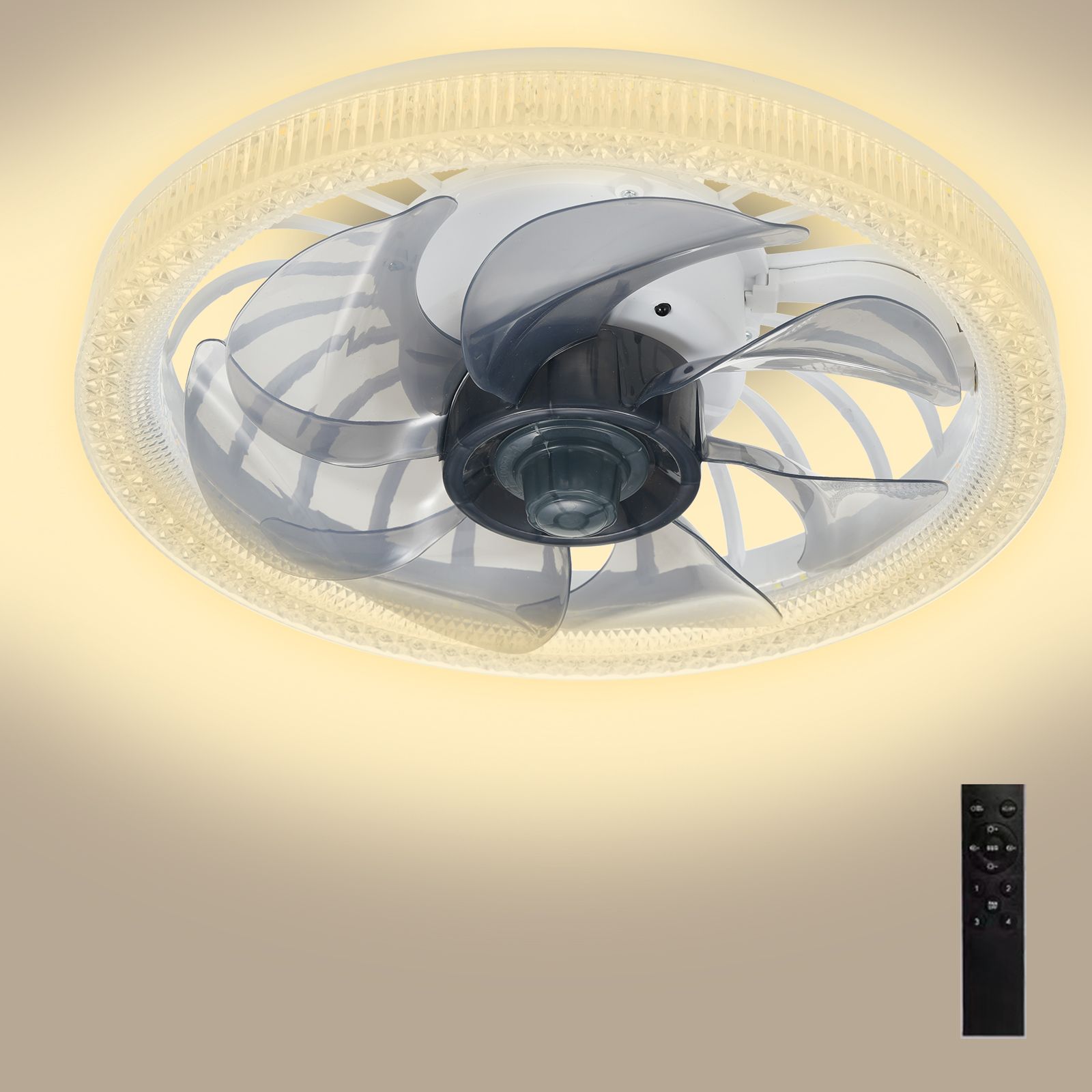 Ceiling Fan Light Bedroom Home E27LED Fan Light With Remote Control Speed and view 8