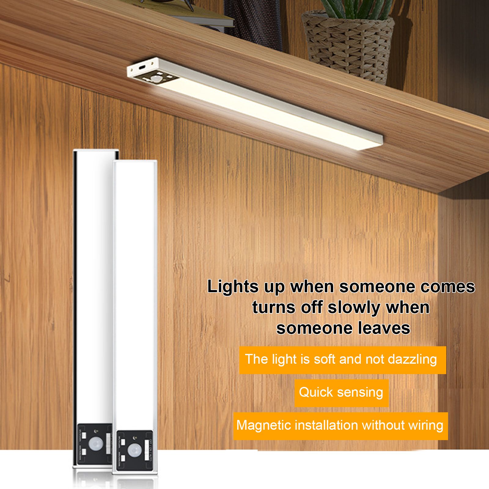 Ultra-thin Body Sensor Night Light Rechargeable Cabinet Wine Cooler Closet view 9