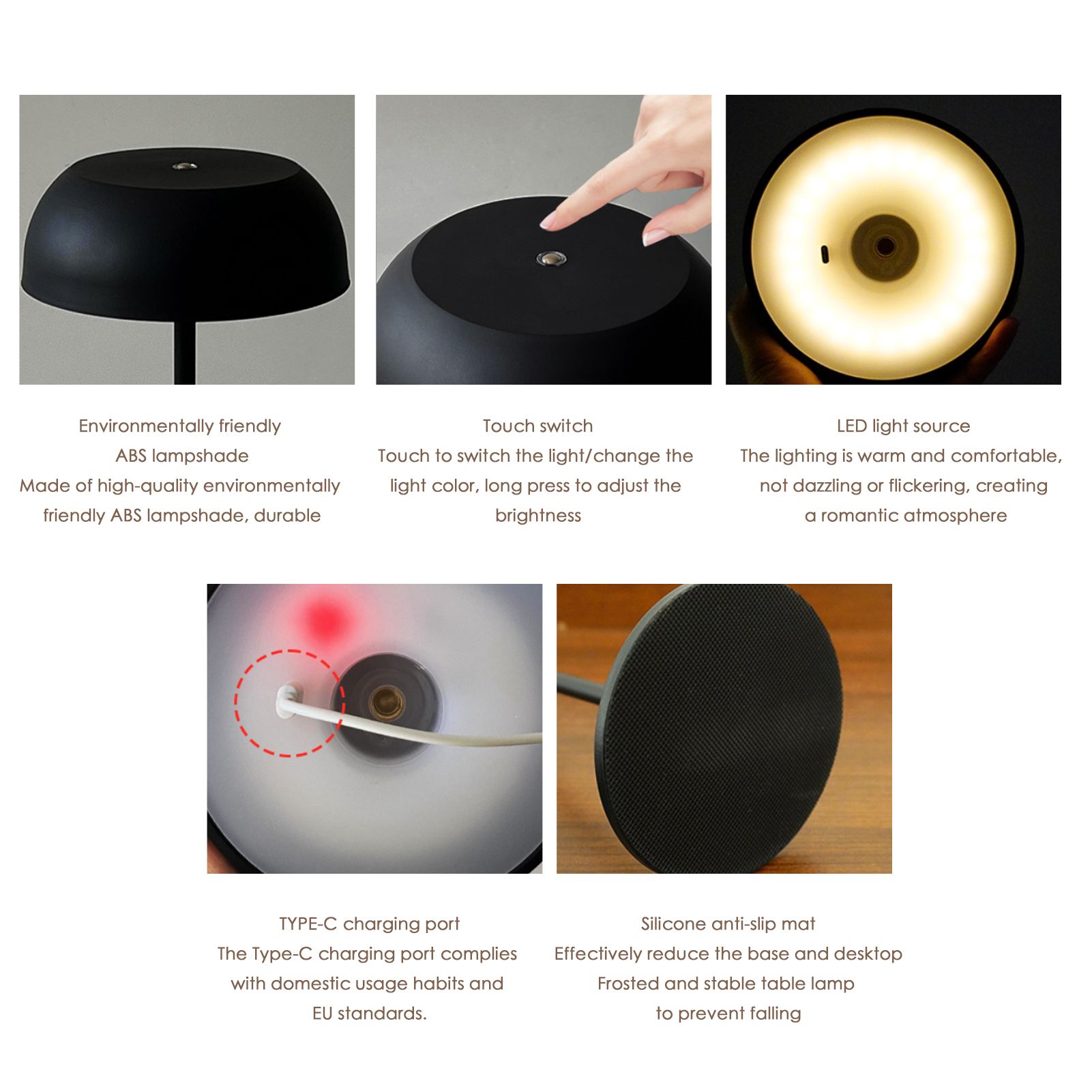 Modern Portable Table Lamp Nightstand Touch Lamp Decorative Wine Bottle Lamp 3 view 7