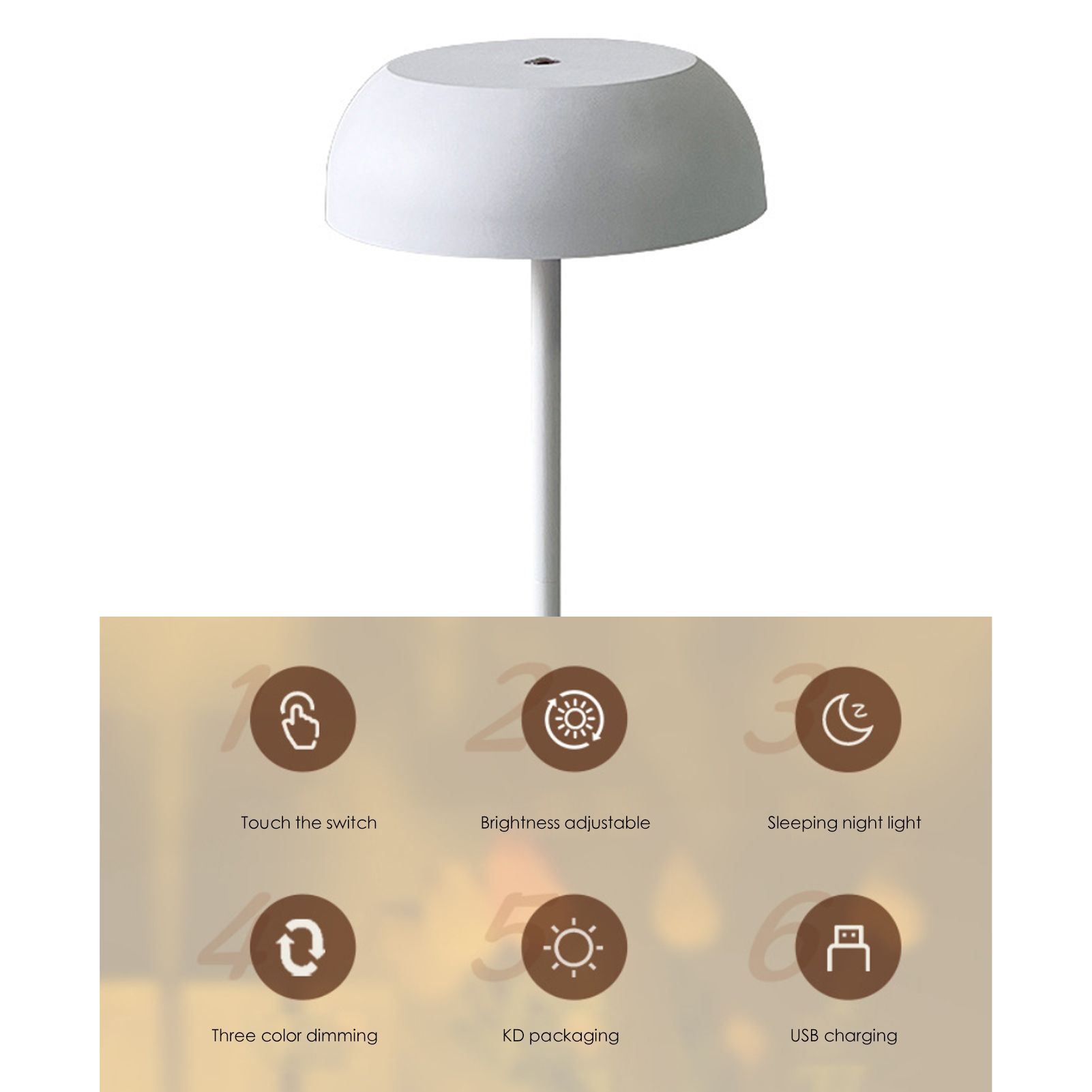 Modern Portable Table Lamp Nightstand Touch Lamp Decorative Wine Bottle Lamp 3 view 9