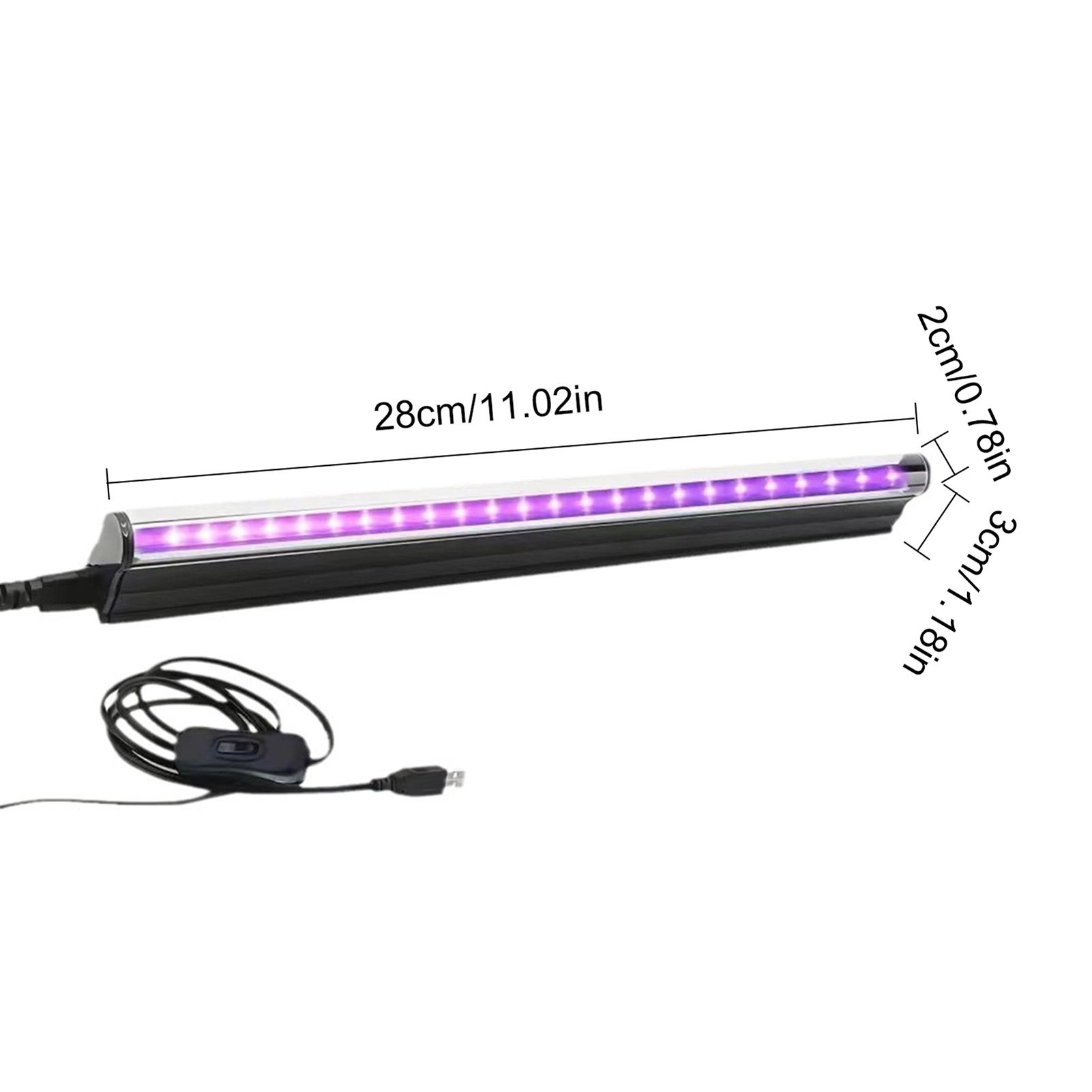 2 Packs LED UV Blacklight UV Lamp Bar Stage Blacklight Tube Portable UV Light view 2