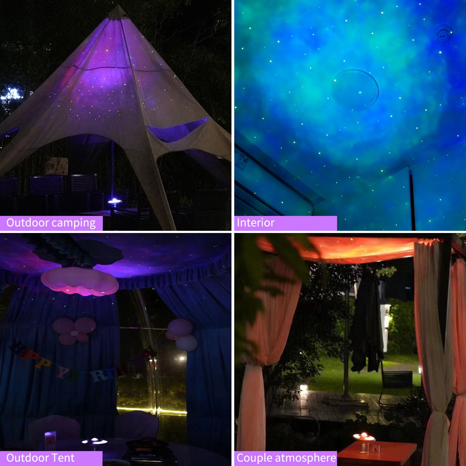 Star Projector Light Party Atmosphere Lamp Bedroom Ambient Night Light Starry view 8