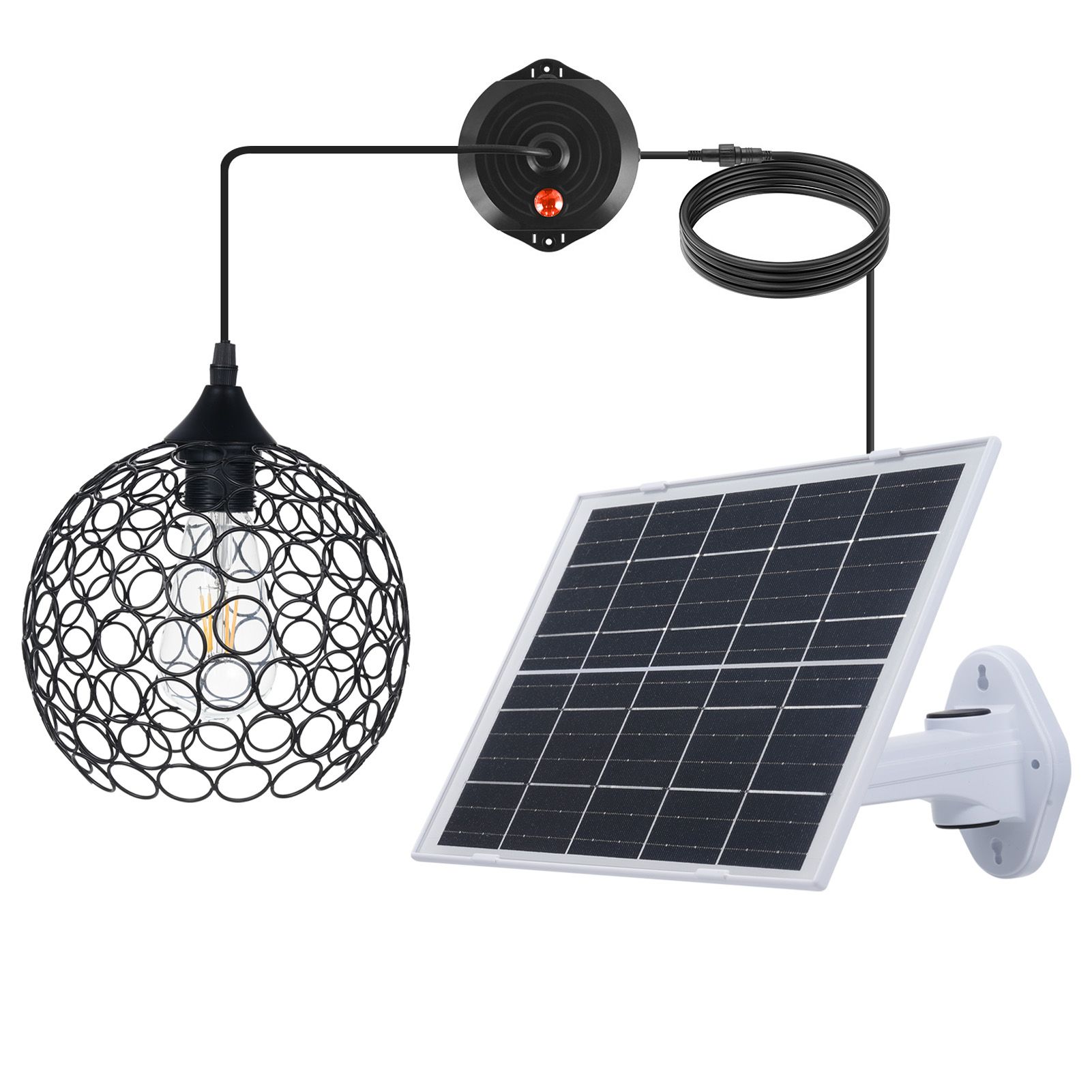 Retro Solar Powered Pendant Lamp