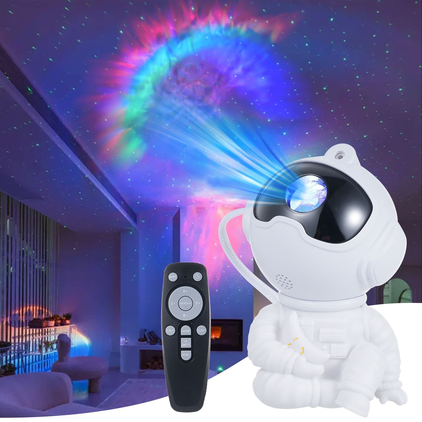 Astronaut Star Galaxy Projector Starry Nebula Projection Light Bedroom view 5