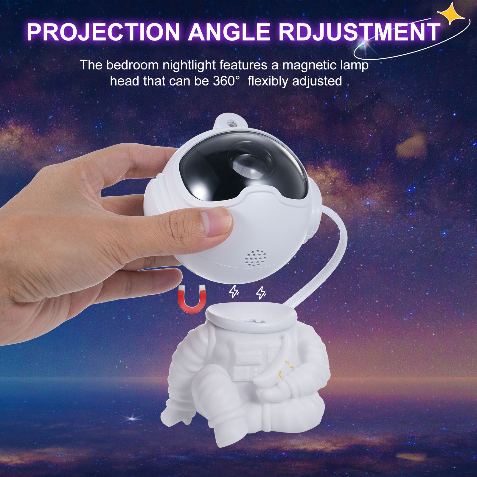 Astronaut Star Galaxy Projector Starry Nebula Projection Light Bedroom view 9