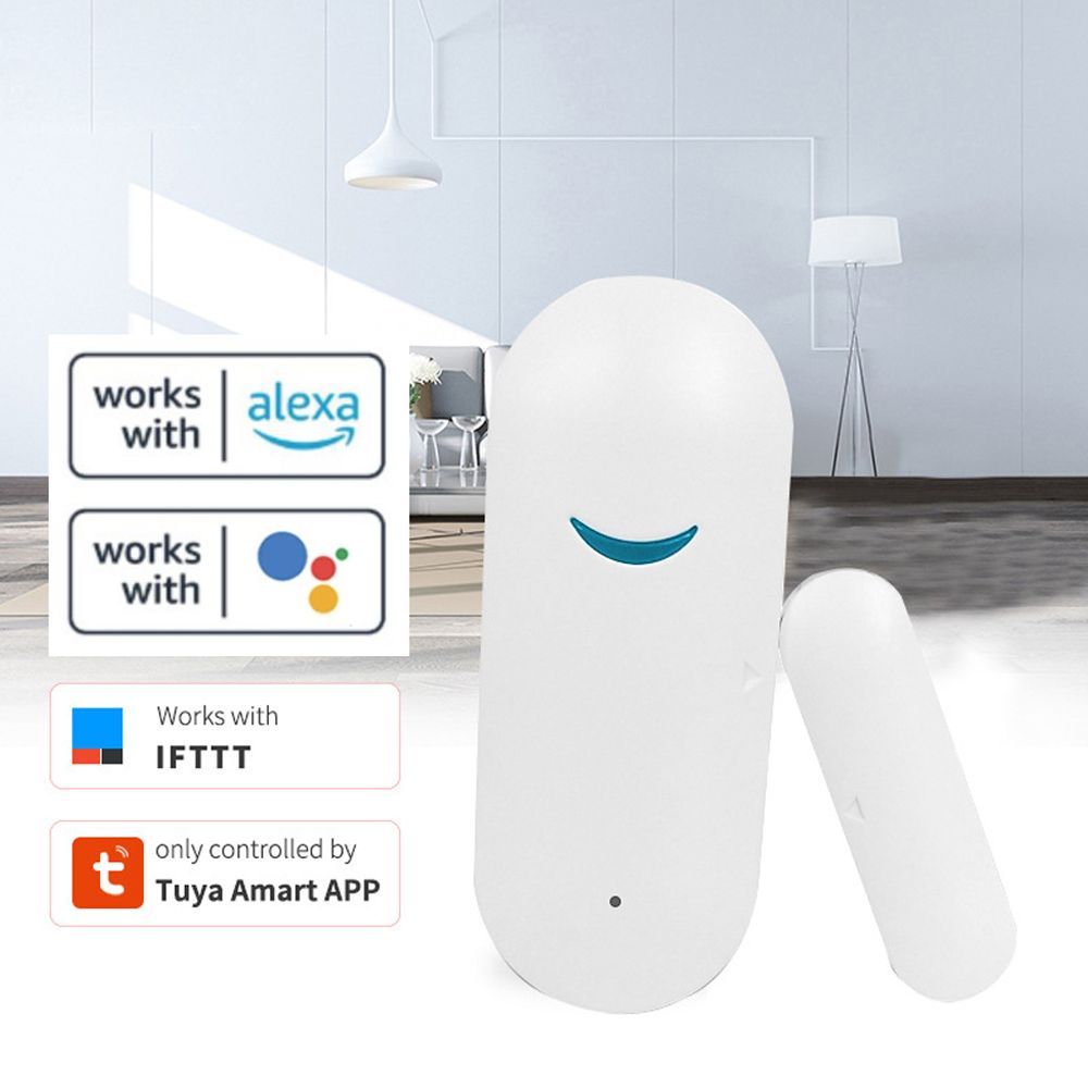 Intelligent WiFi Door Sensor Window Alarm Compatible with Alexa and Home