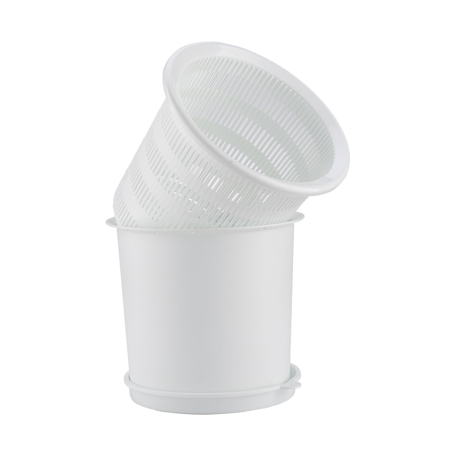 Root Controlled Flowerpot with Tray Large Plastic Pot Resin Breathable view 5
