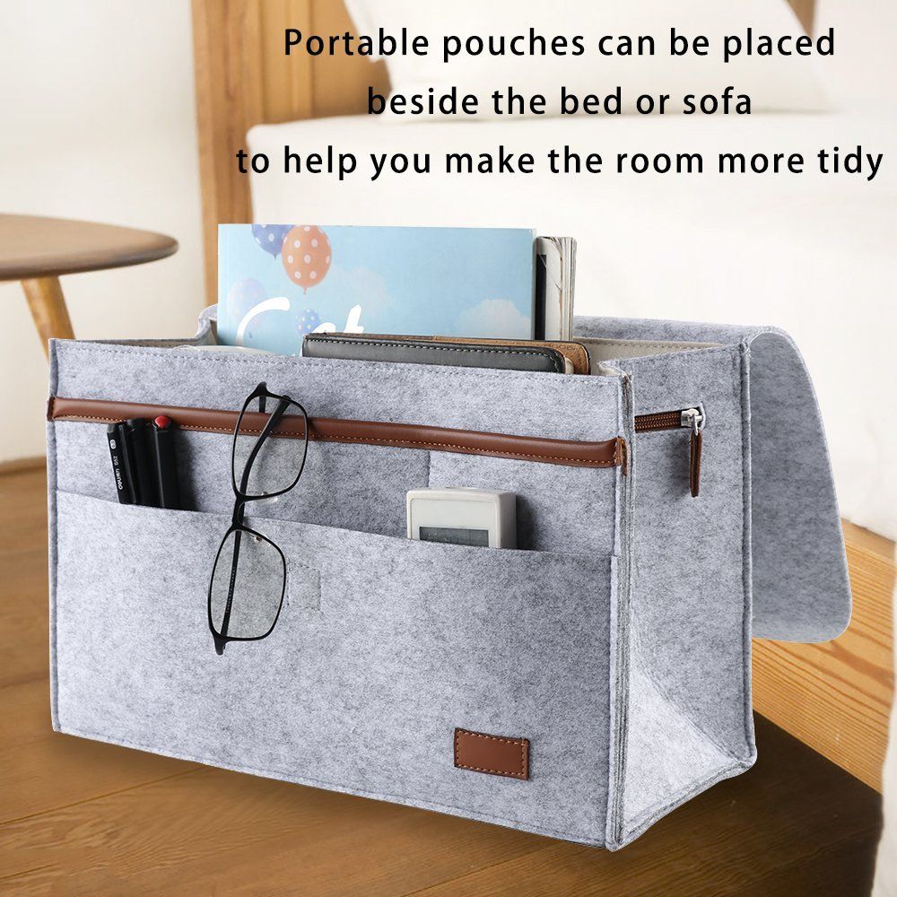Bedside Storage Bag Portable Bedside Caddy Durable Multiple Compartment view 2