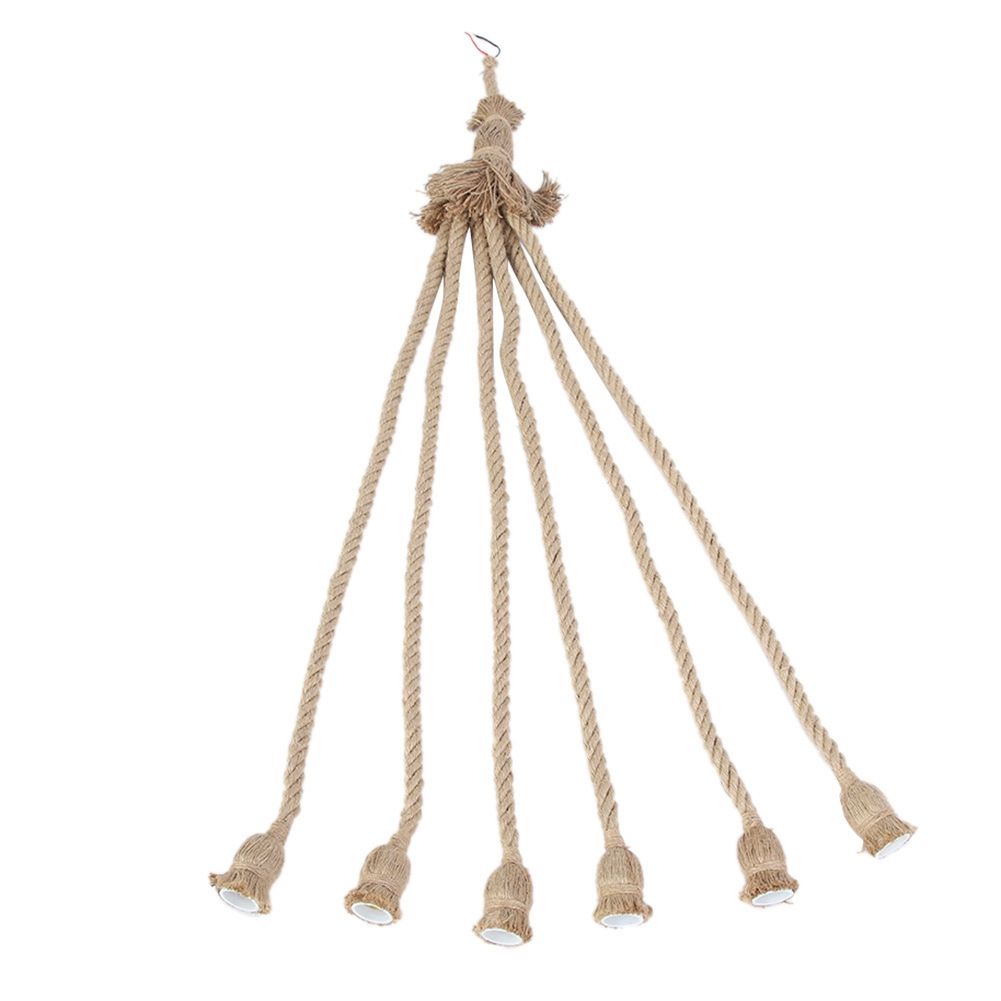 E27 Lamp Base 1m Hemp Rope Cord Electric Wire DIY Pendant Decorative Bulb with view 2