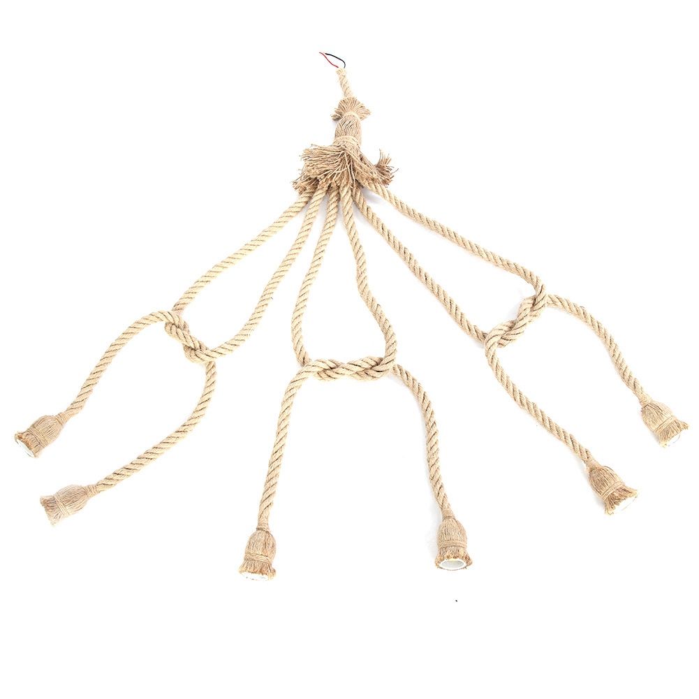 E27 Lamp Base 1m Hemp Rope Cord Electric Wire DIY Pendant Decorative Bulb with view 10