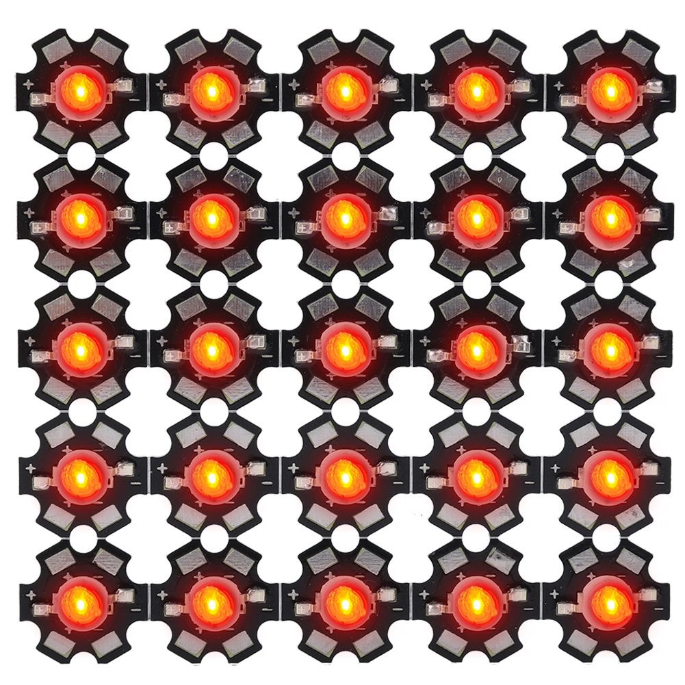 3W High Power LED Lamp Beads Emitter Diode Chips for DIY Lighting Fixtures Red — image 1