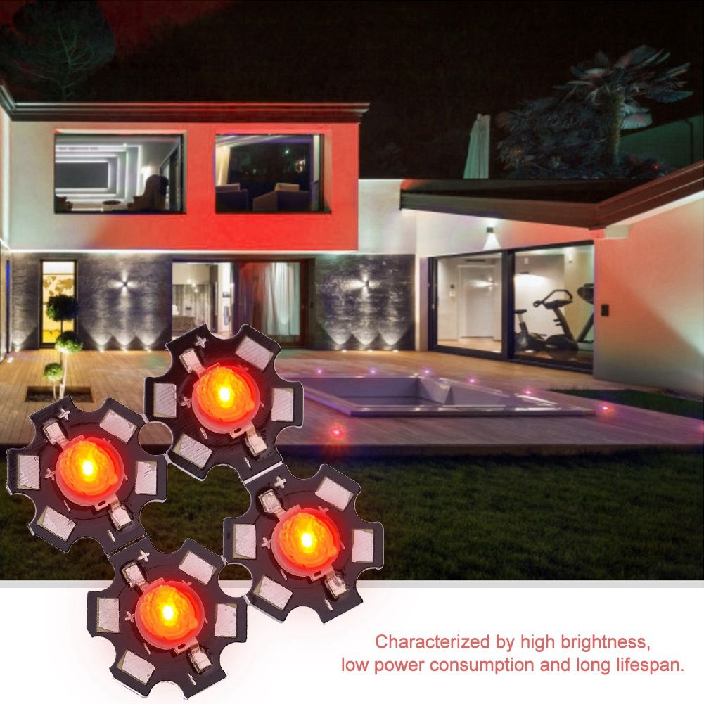 3W High Power LED Lamp Beads Emitter Diode Chips for DIY Lighting Fixtures Red view 10