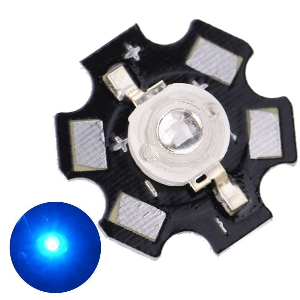 3W High Power LED Lamp Beads Emitter Diode Chips for DIY Lighting Fixtures Blue view 5