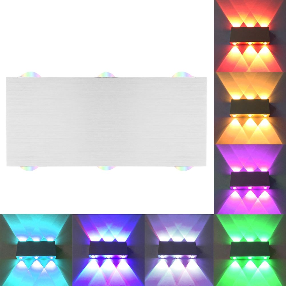 LED Colorful RGB Wall Lamp Aluminum Indoor Bedroom Waterproof Decorative view 3