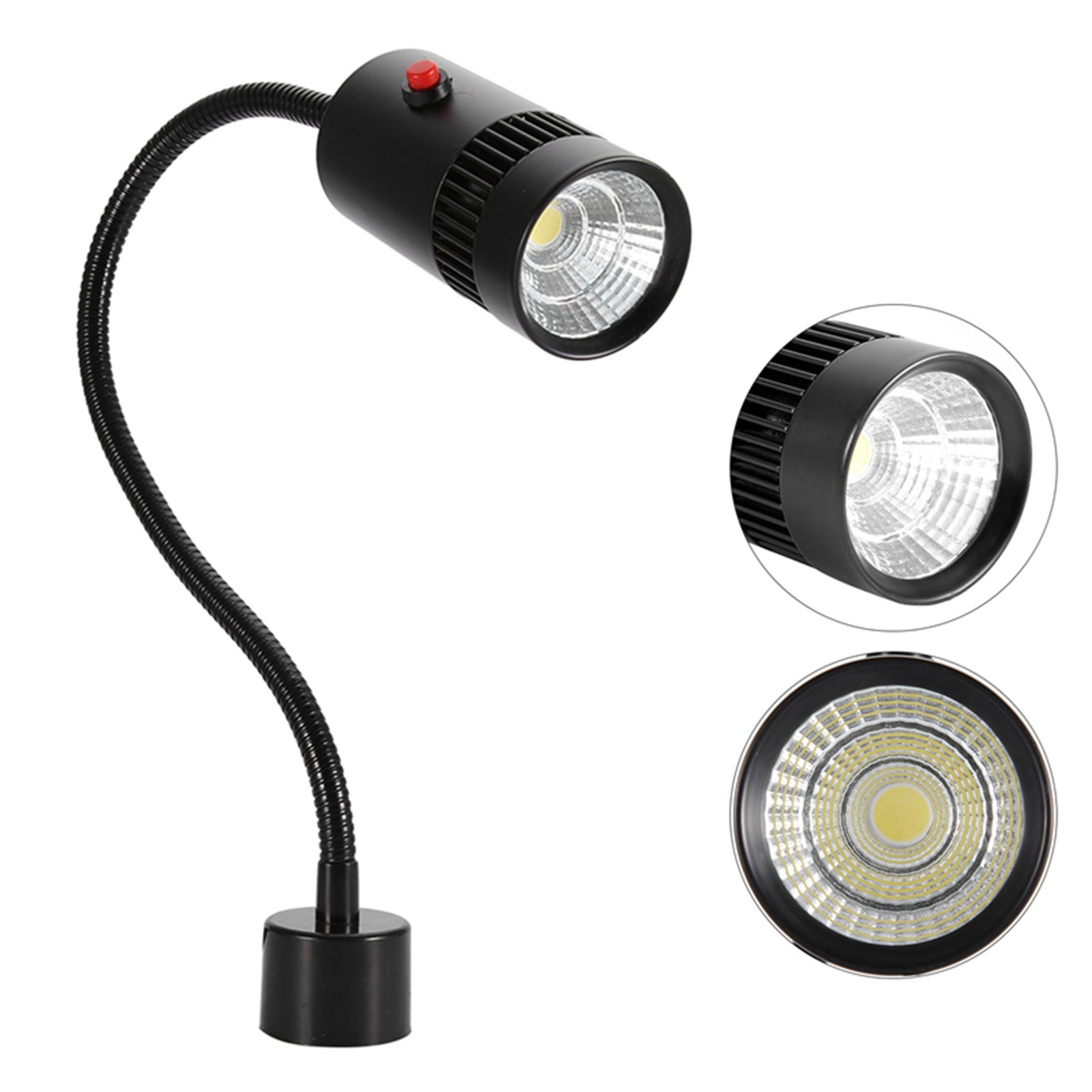 7W LED Adjustable Neck Machine Tool Lathes Lamp Magnetic Mount view 8