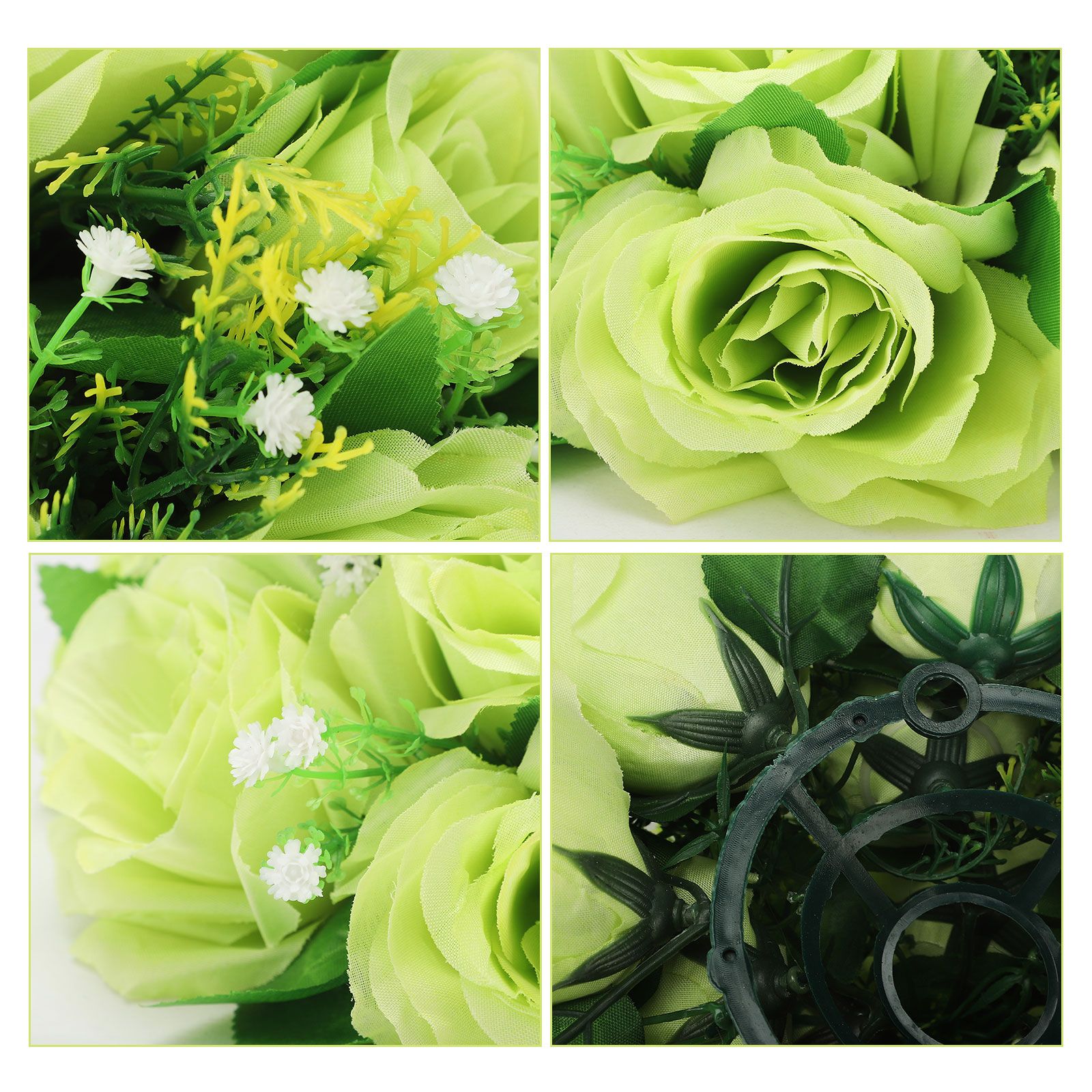 Flower Balls Bouquet Silk Cloth Simulation Bouquet Prop for Car Auditorium view 5