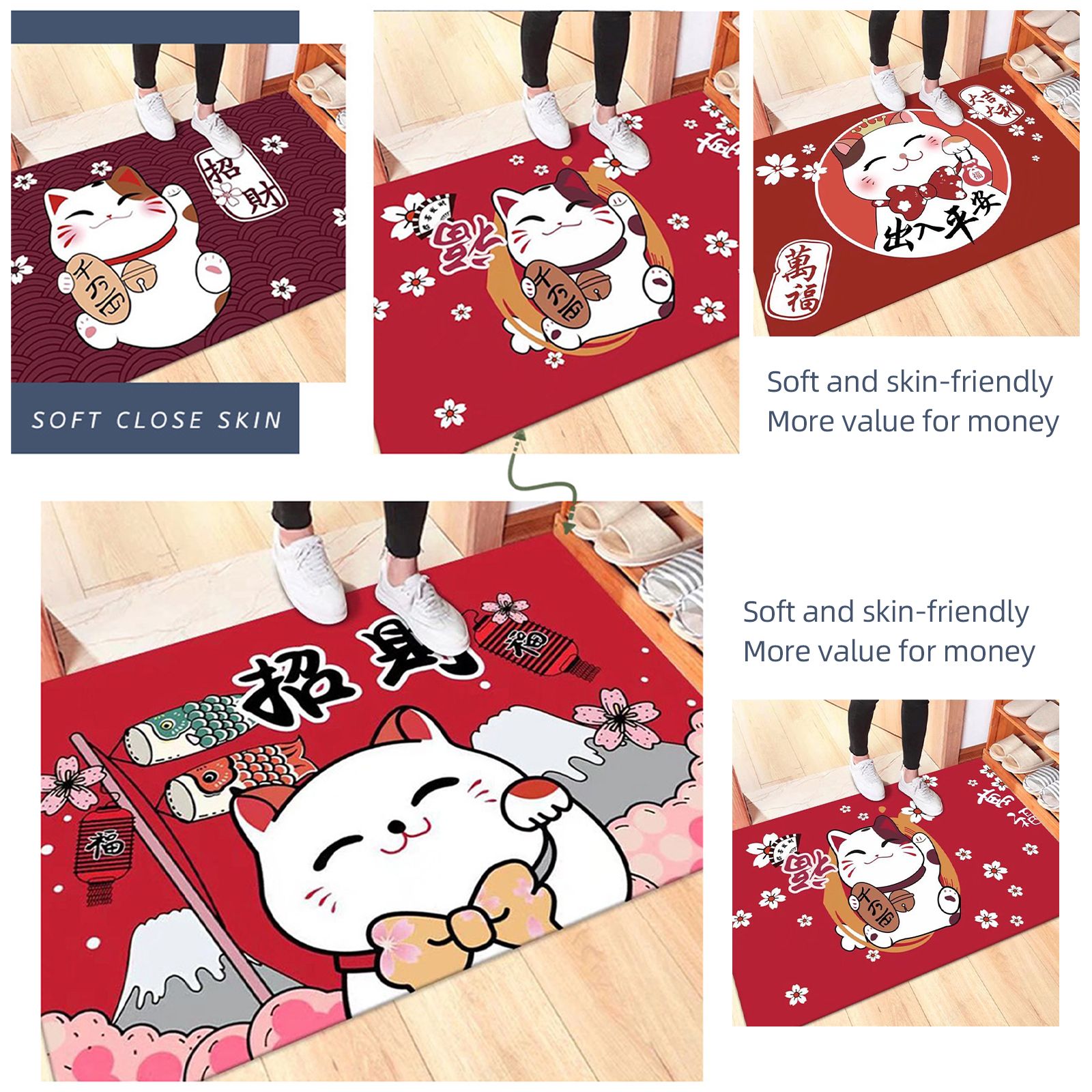 Kitchen Mat Floor Mat Rug Doormat 60x90cm Home Decoration Cat Pattern for view 3