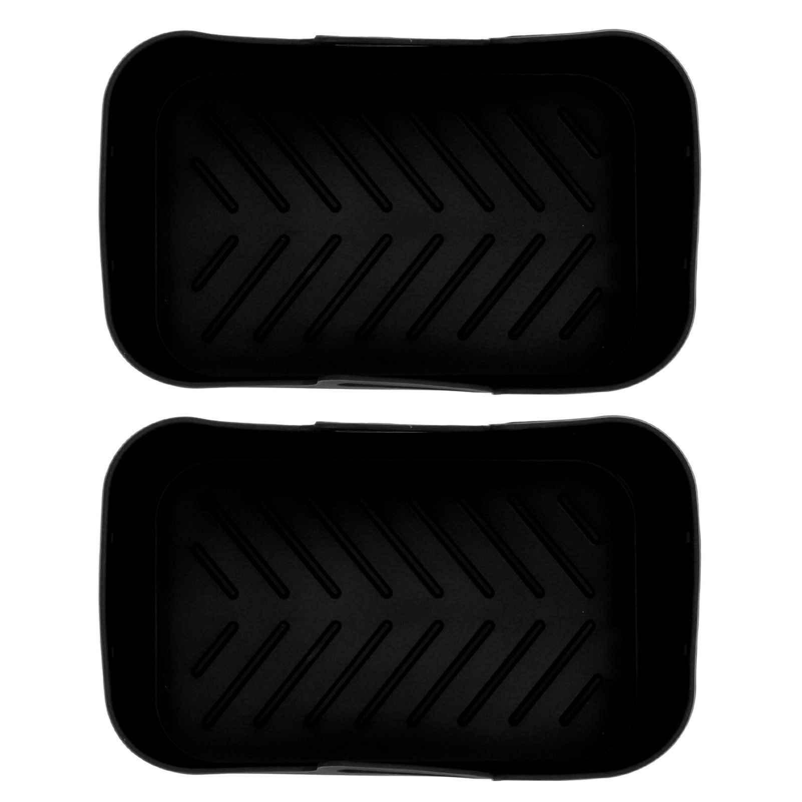 2 Sets Kitchen Fryer Silicone Basket and Mat Reusable Non Stick Rectangular view 5