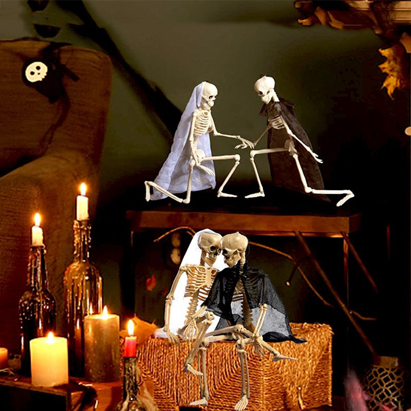 Halloween Skull Skeleton Decoration Simulated Human Plastic Bones Haunted view 6