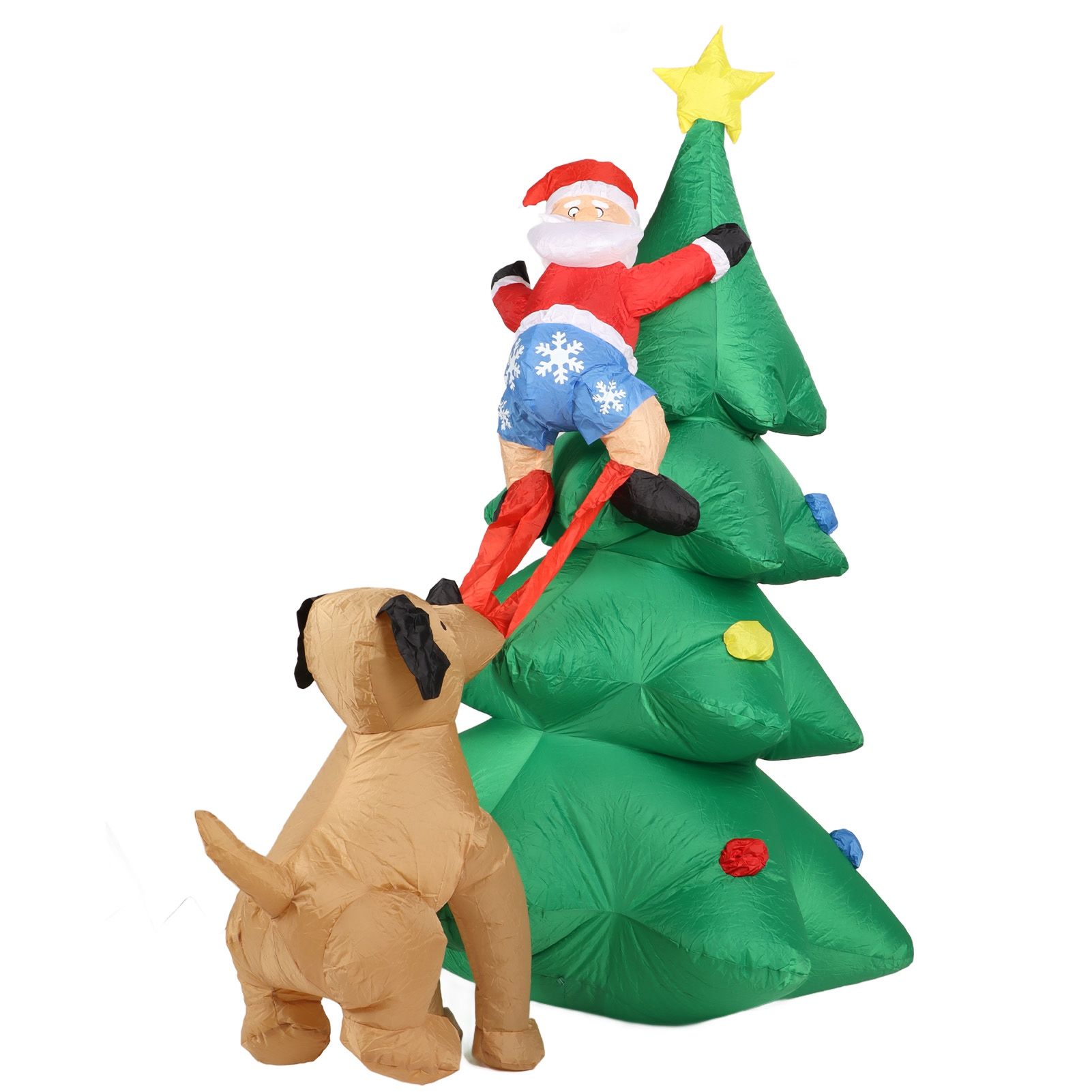Dog Bite Old Man's Christmas Tree LED Growing Inflatable Christmas Tree for view 2