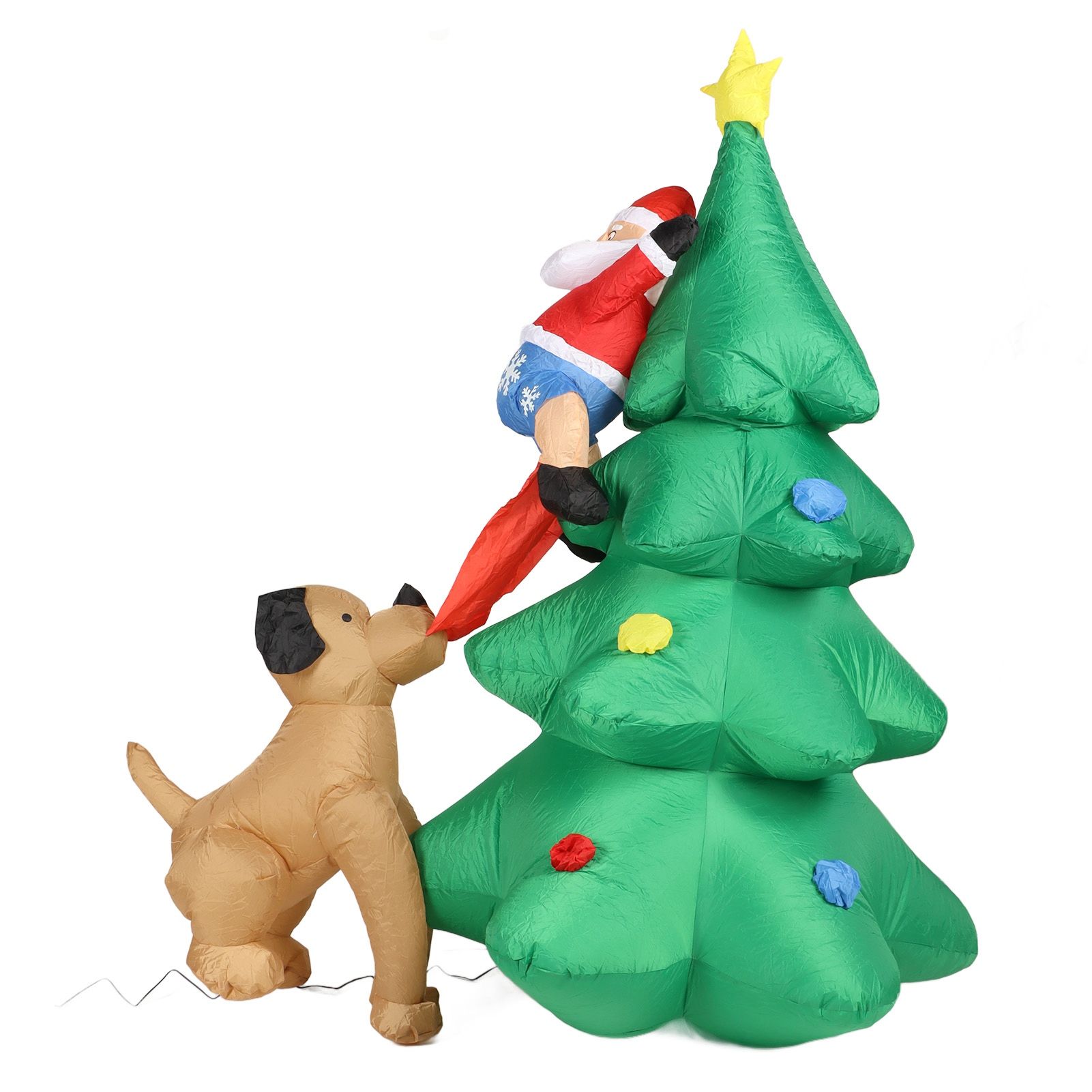 Dog Bite Old Man's Christmas Tree LED Growing Inflatable Christmas Tree for view 4