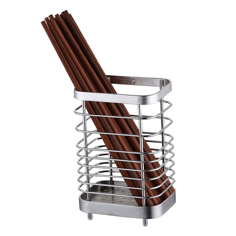 Utensil Holder Drying Rack Stainless Steel Draining Basket Wall Mount No
