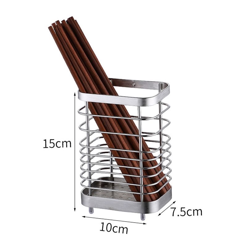 Utensil Holder Drying Rack Stainless Steel Draining Basket Wall Mount No view 2