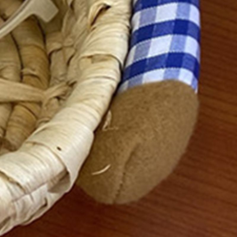 Cute Cartoon Bear Storage Basket Straw Storage Basket for Desktop Office Bedroom M view 4