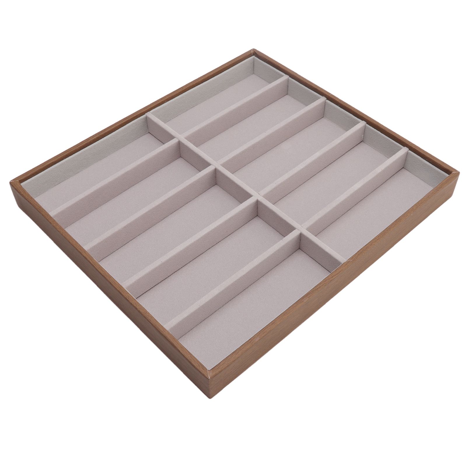 Sunglasses Display Tray PU Wood Grain Sunglasses Storage Case for Home Glasses view 5