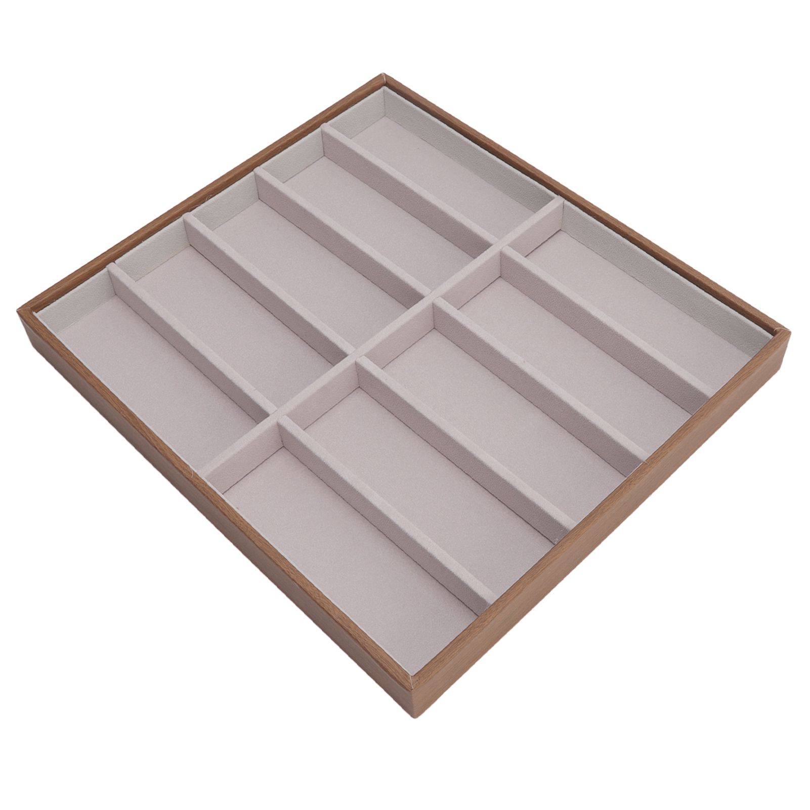 Sunglasses Display Tray PU Wood Grain Sunglasses Storage Case for Home Glasses view 6