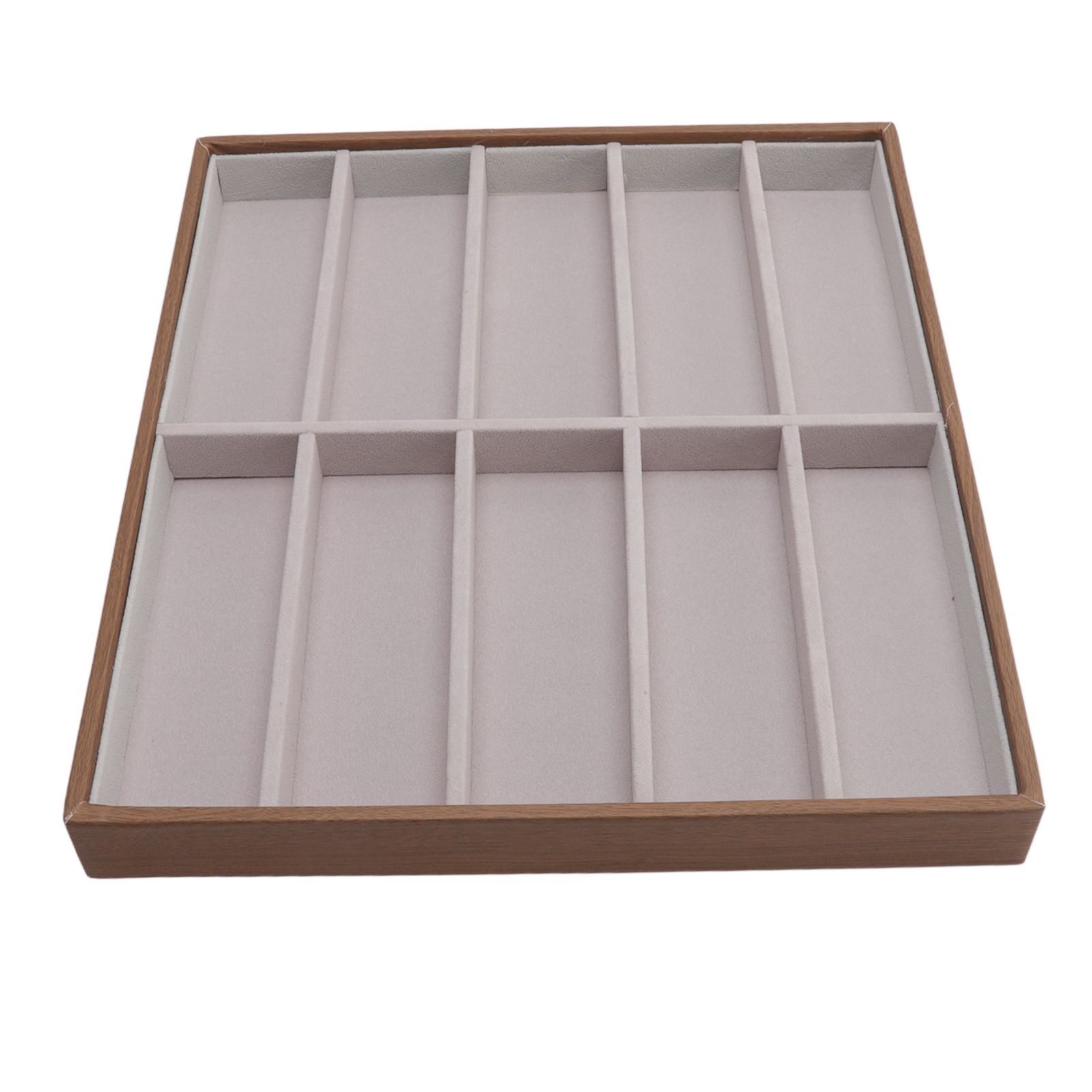 Sunglasses Display Tray PU Wood Grain Sunglasses Storage Case for Home Glasses view 7
