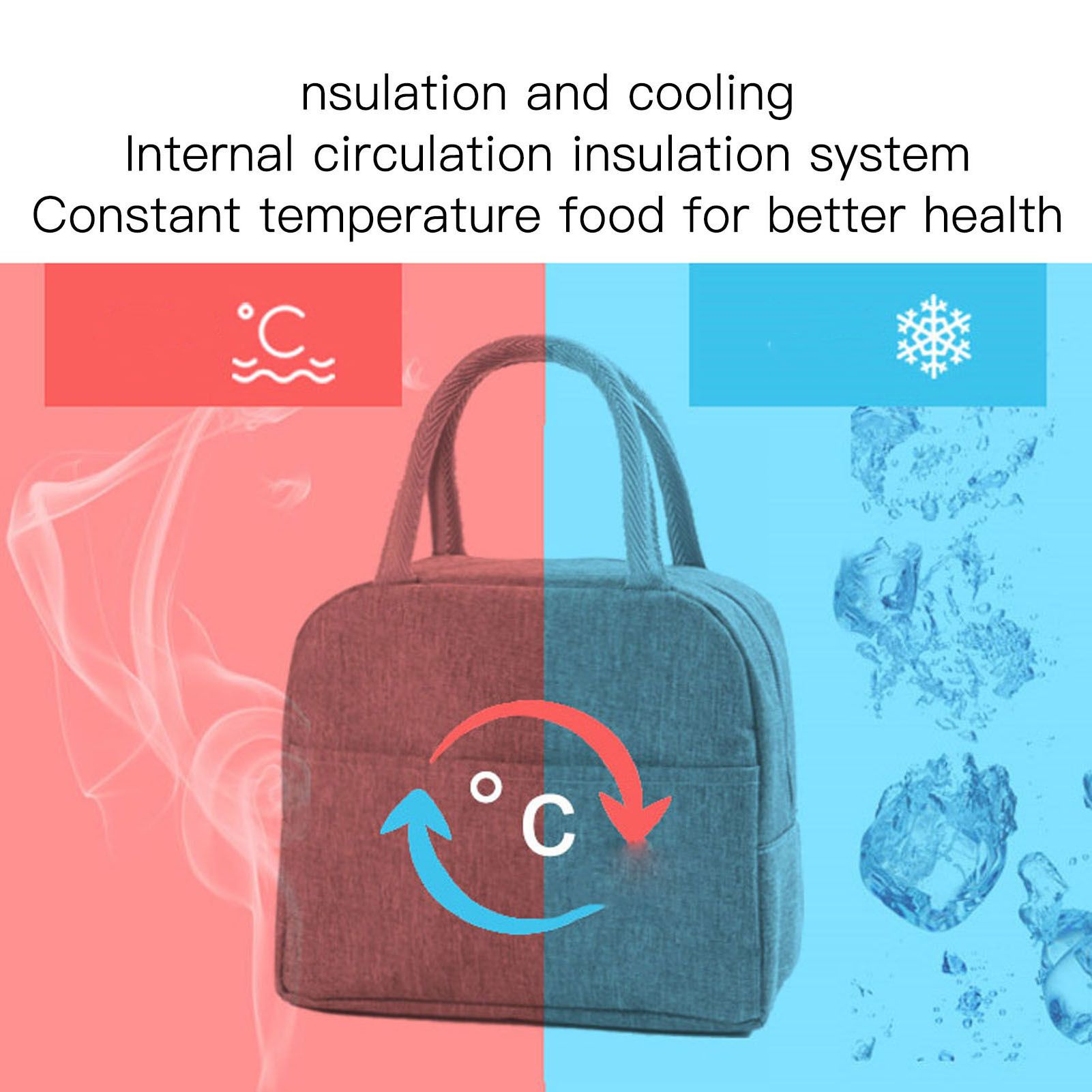 Tote Lunch Bag Reusable Insulated Cooler High Capacity Waterproof for Men view 6