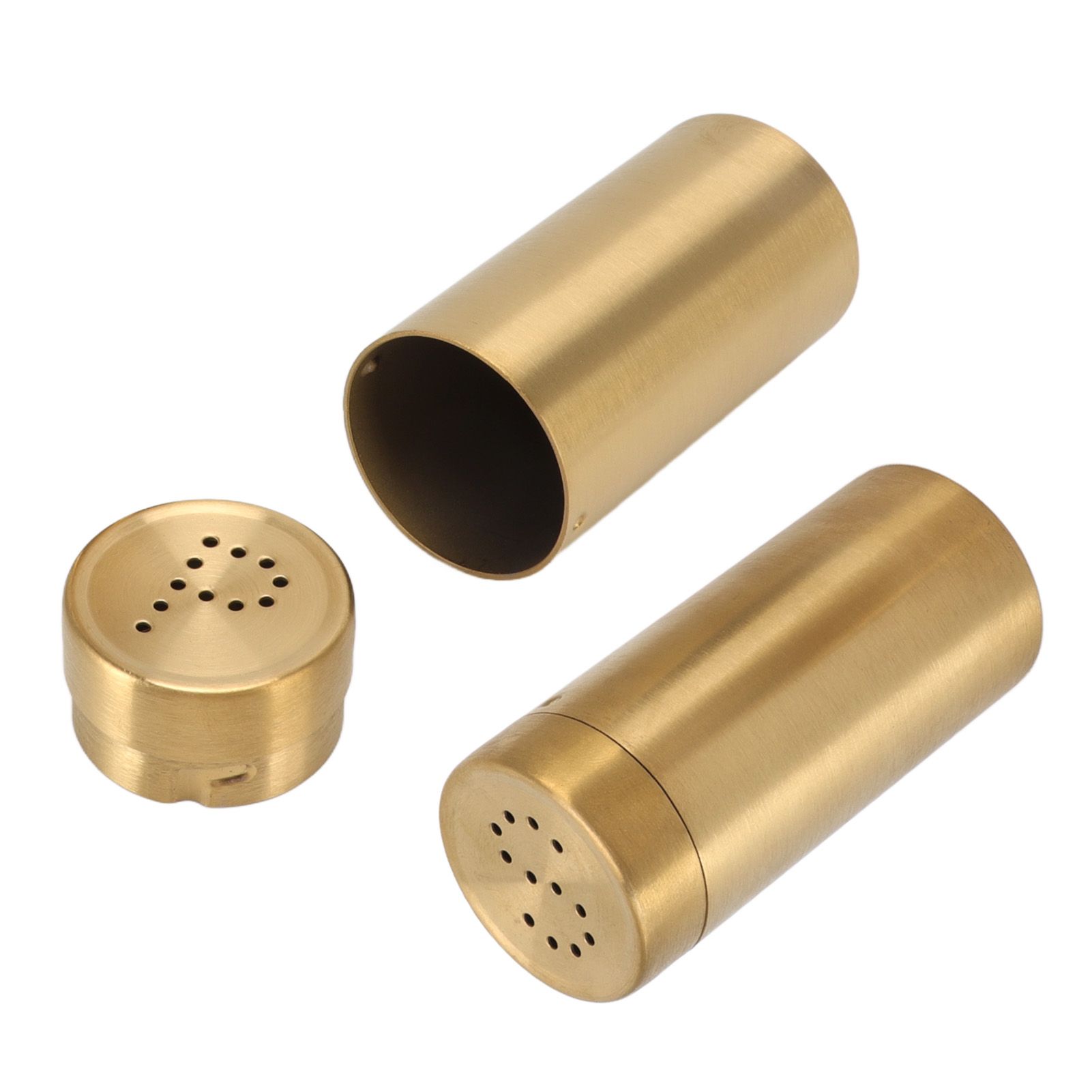 2Pcs Gold Spice Jar Stainless Steel Rustproof Screw Open Top Seasoning Shaker view 8