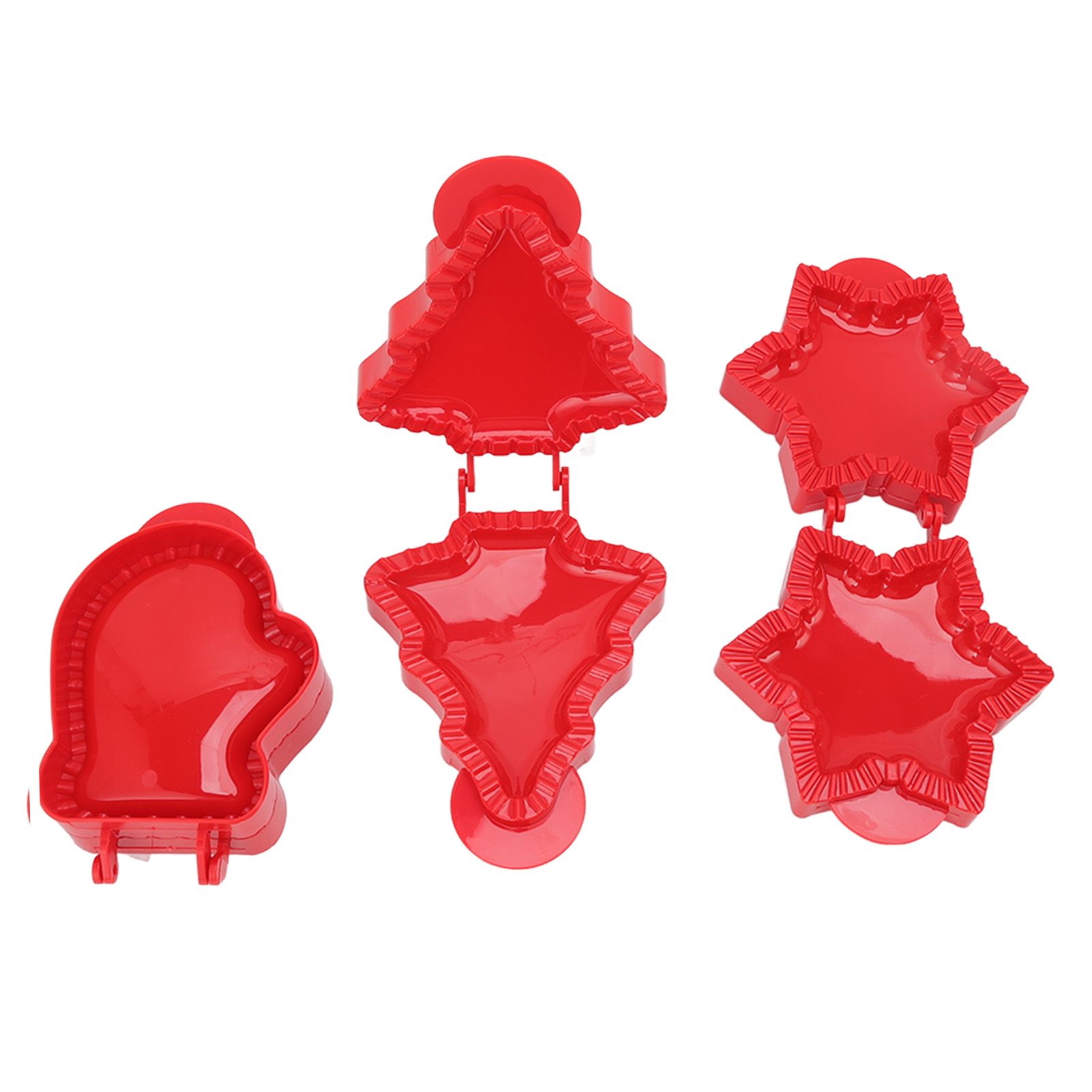 3 Pcs Pocket Pie Molds Christmas Tree Star Glove Shape Dough Presser Mini Hand view 7
