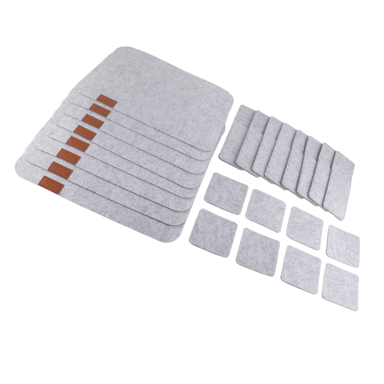 Placemat Cup Mat Set Felt Heat Insulation with Fork Bag Tableware Mat for Home view 4