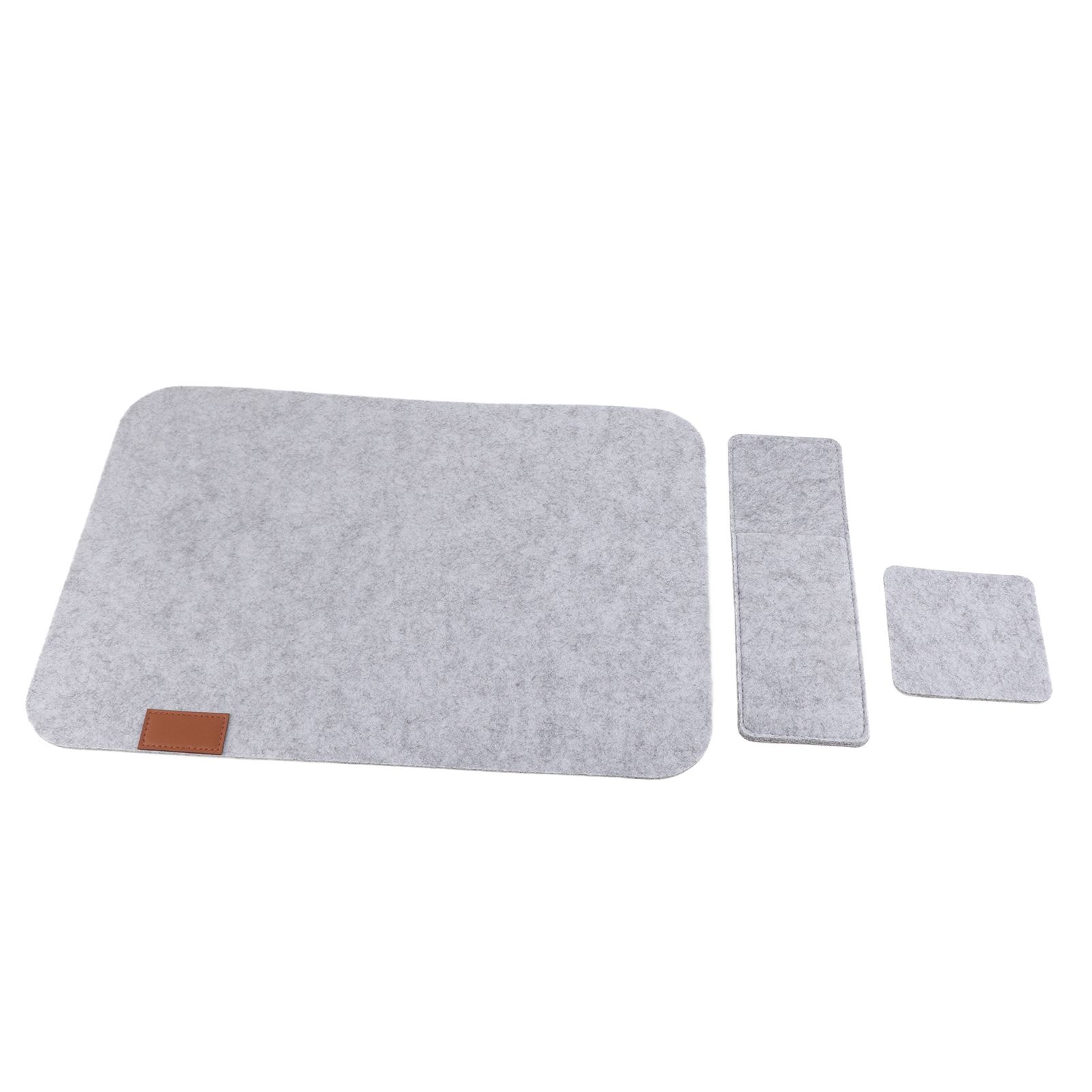 Placemat Cup Mat Set Felt Heat Insulation with Fork Bag Tableware Mat for Home view 8