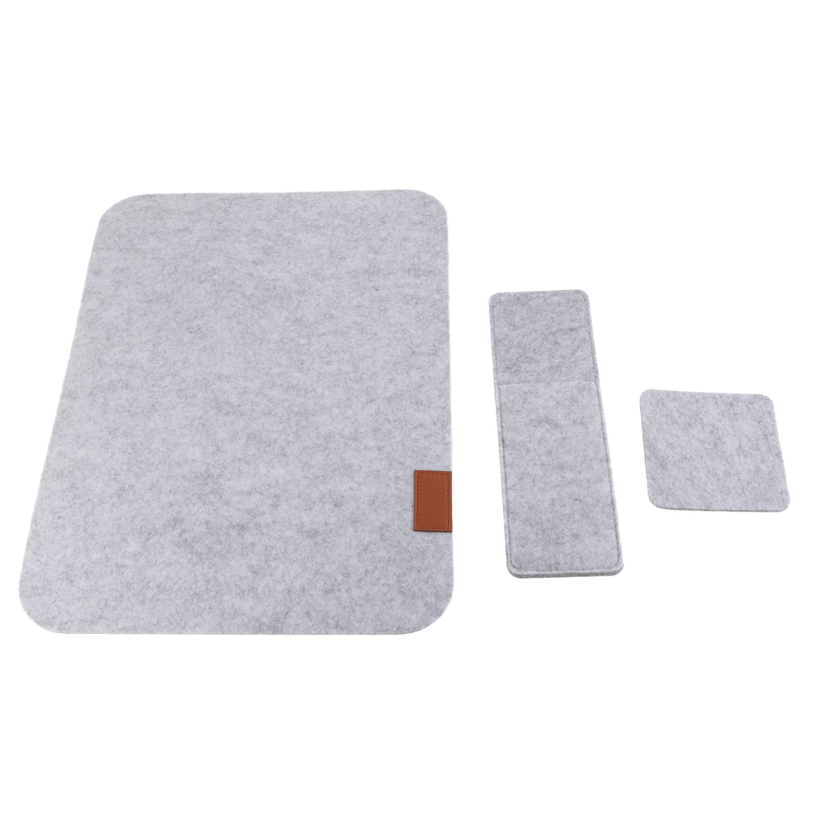 Placemat Cup Mat Set Felt Heat Insulation with Fork Bag Tableware Mat for Home view 9