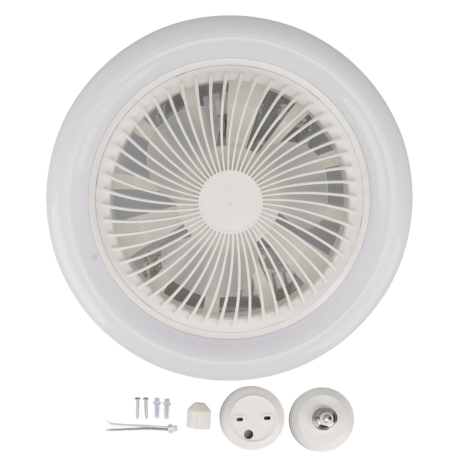 9.8in LED Ceiling Fan Light Quiet 3 Gears Ceiling Fan with E27 Lamp for Living