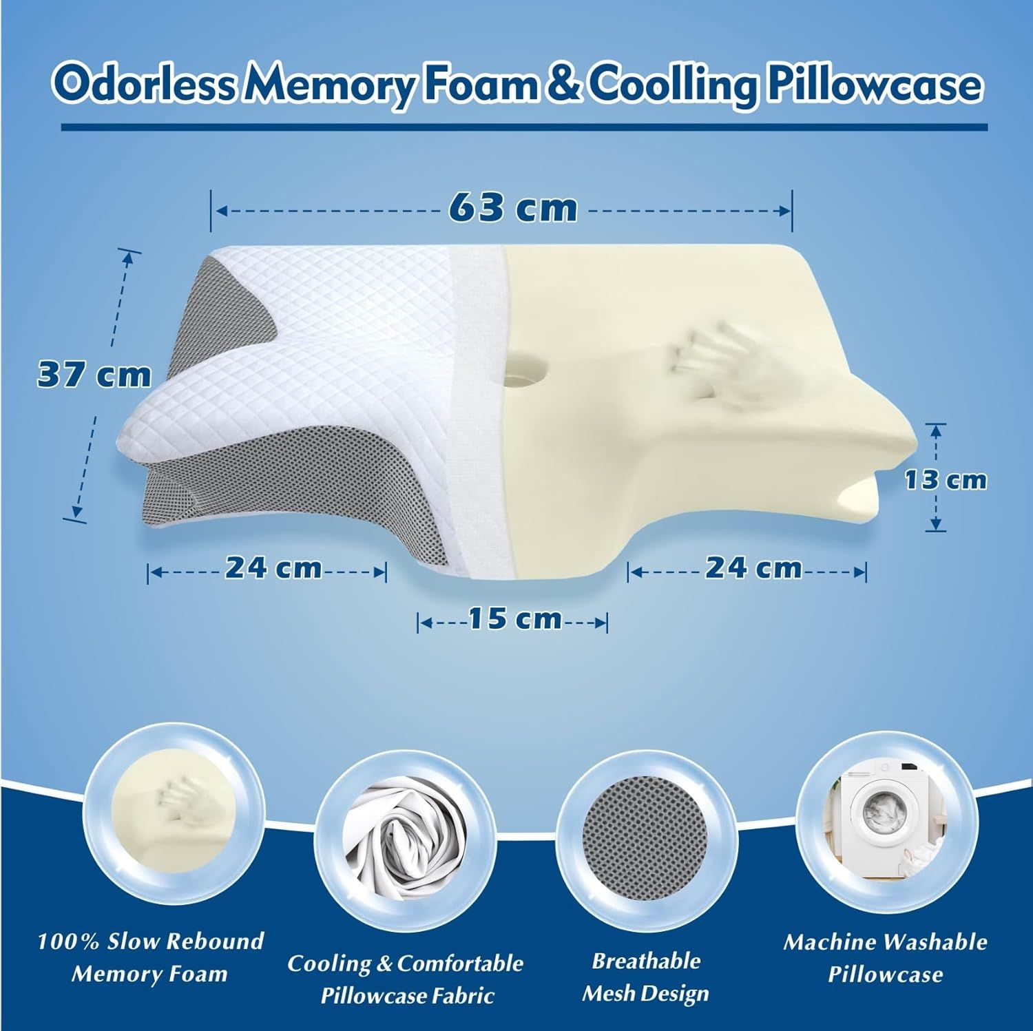 Cervical Neck Pillow for Neck Pain Relief view 2