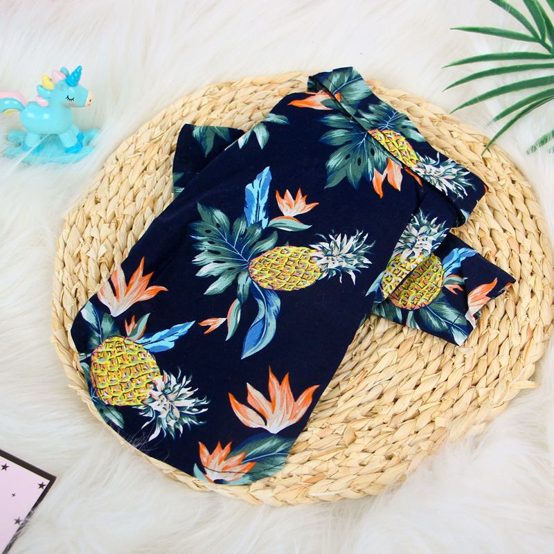 Pet Shirt Hawaii Print Odd Pet Dog Cat hawaii navy blue XS view 5