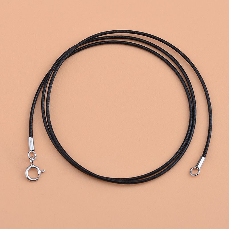 925 Silver Wax Rope Necklace 45cm 1.5mm/length 45cm view 2