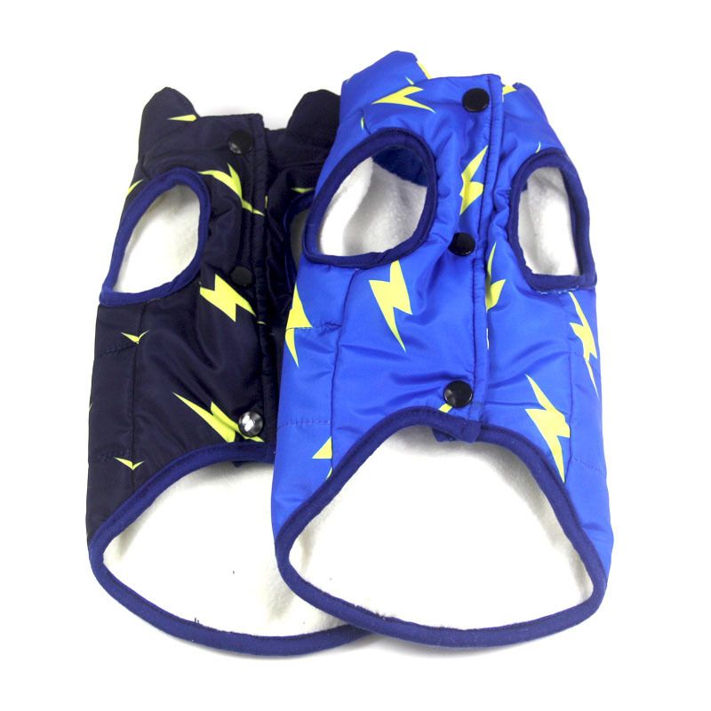 Dog Winter Clothes Two Legged Warm Cotton Blue S view 3